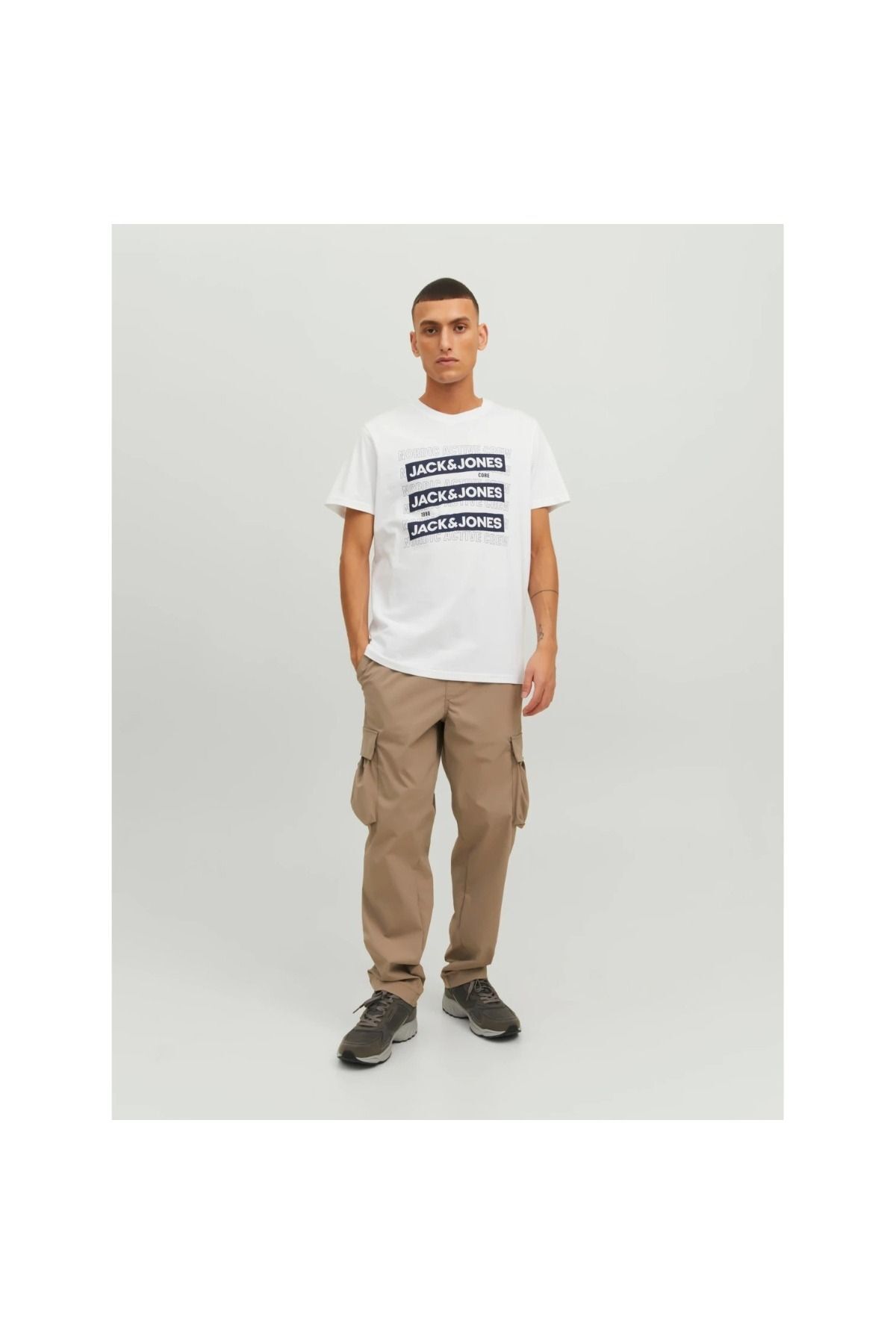 تیشرت مردانه سفید جک اند جونز | 06-12235249-2 اورجینال - تصویر 2