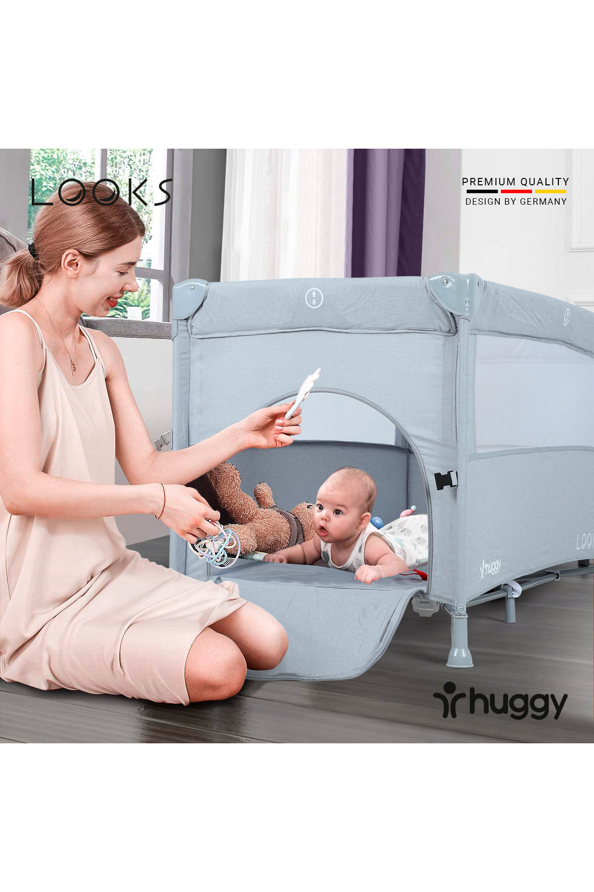 Huggy Looks 5 In 1 Anne Yani Park Yatak Oyun Parkı+yatak 60x120 fotoğrafı 3 (önizleme)