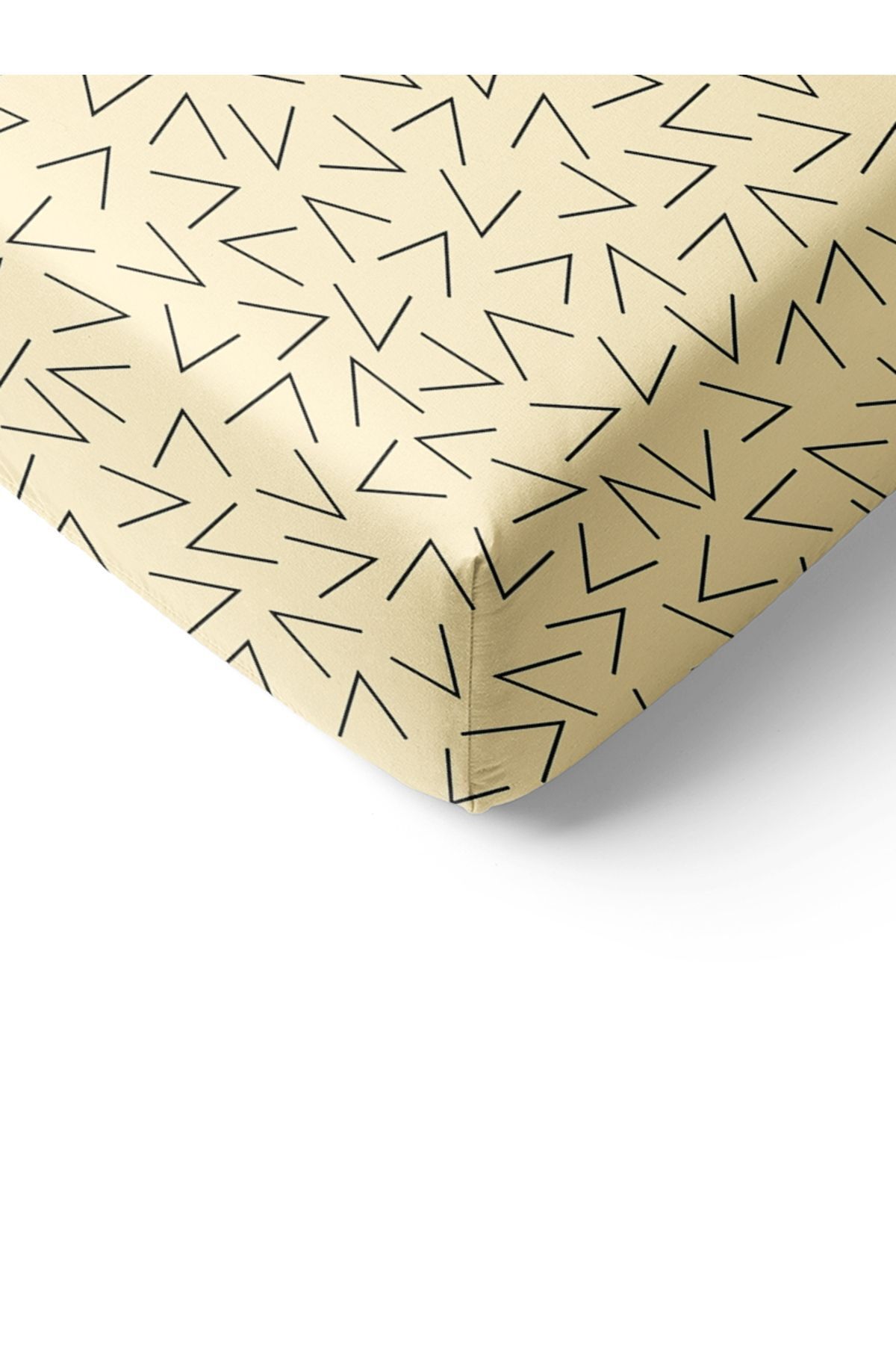 Evmila-Modern Patterned Printed Single Elastic Sheet Set 2