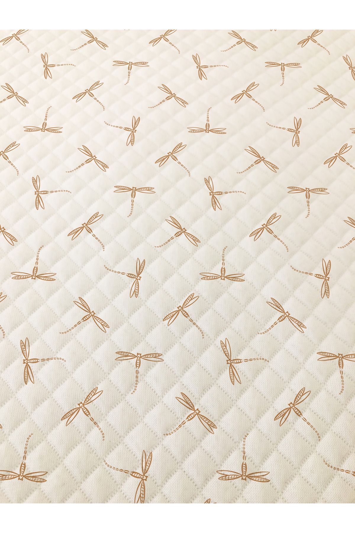 Evmila-Modern Pattern Double Printed Pique (200x220 Cm) White 2