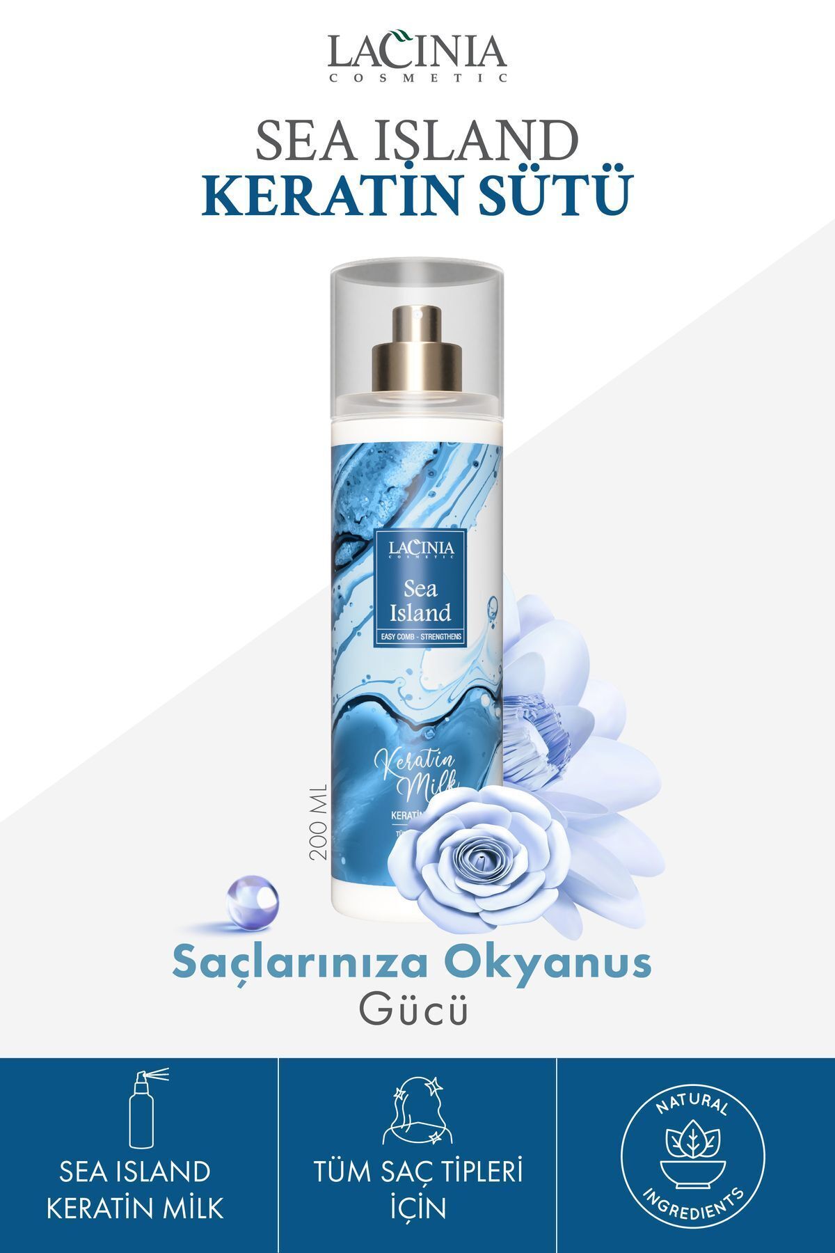 Lacinia Keratin Sütü - Sea Island 200ml Saç Bakımı Etkili — NRM184