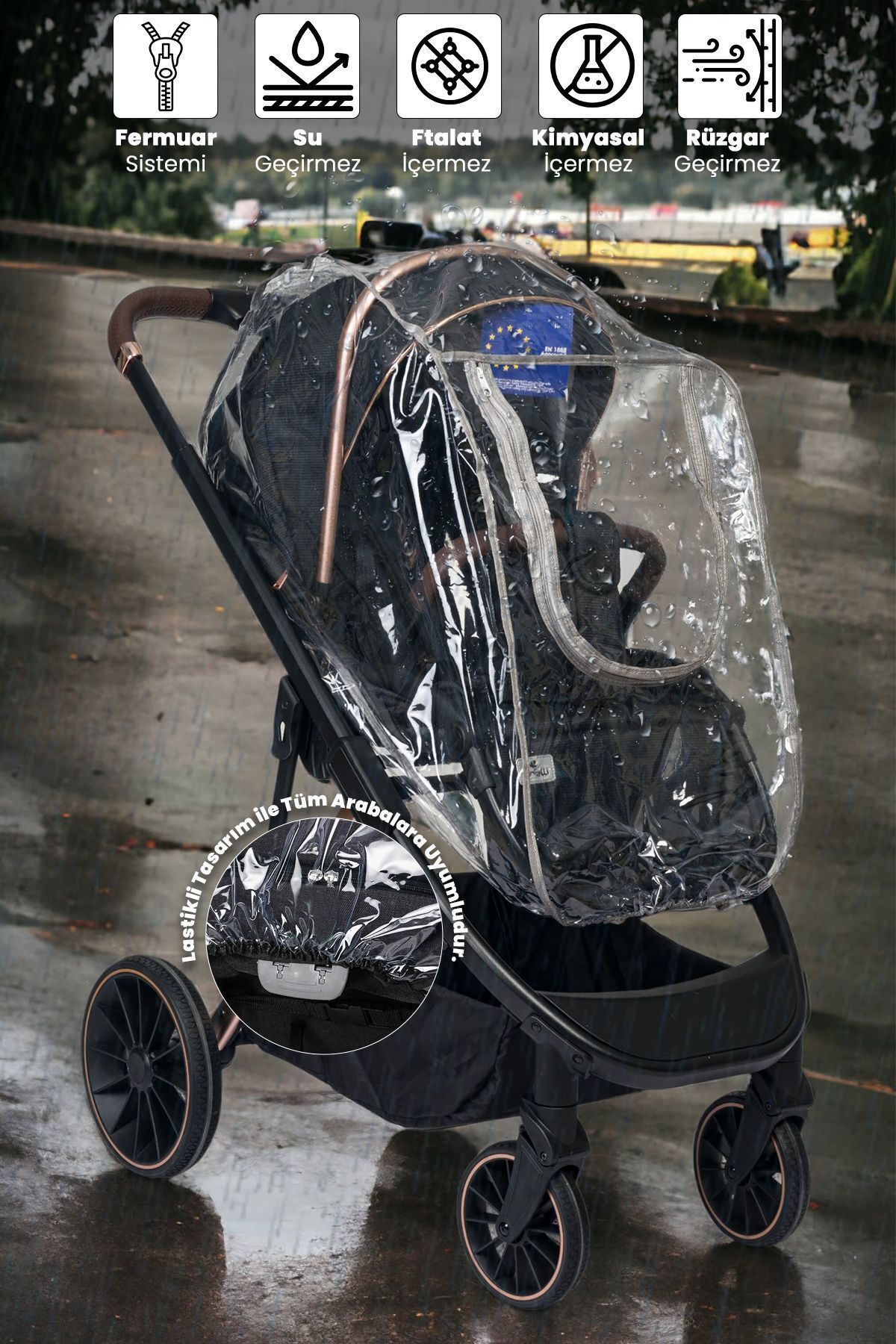 LORELL Travel System Zippered Baby Stroller Rain Cover