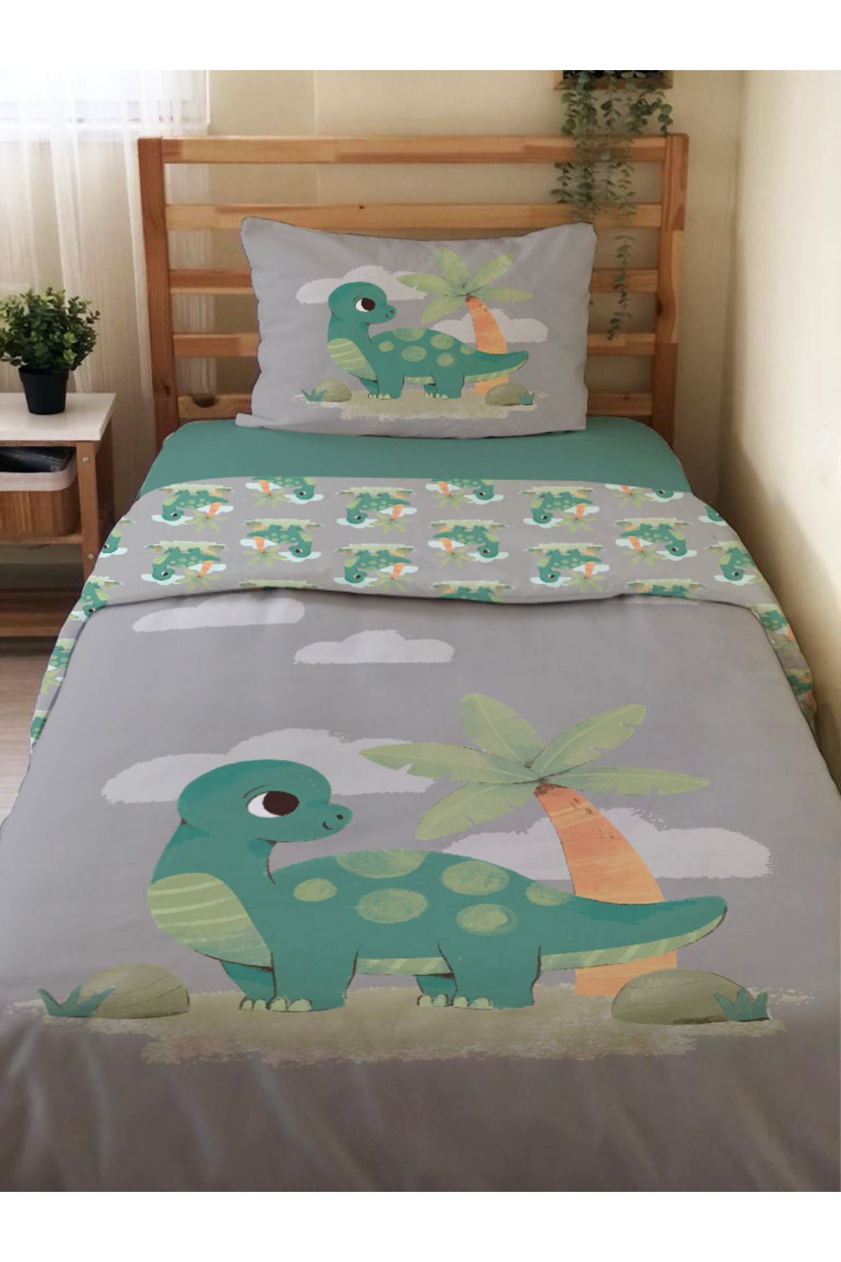 Evmila Set De 2 Cuvertură De Pilota Cu Model De Dinozaur Pentru Bebeluși Cu Două Fețe, Fără Cearșaf 160x220 Cm - One Size