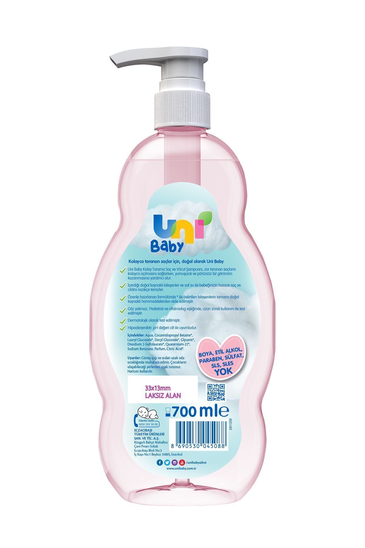 Kolay Tarama Saç ve Vücut Şampuanı 3lü Set 2100 ml