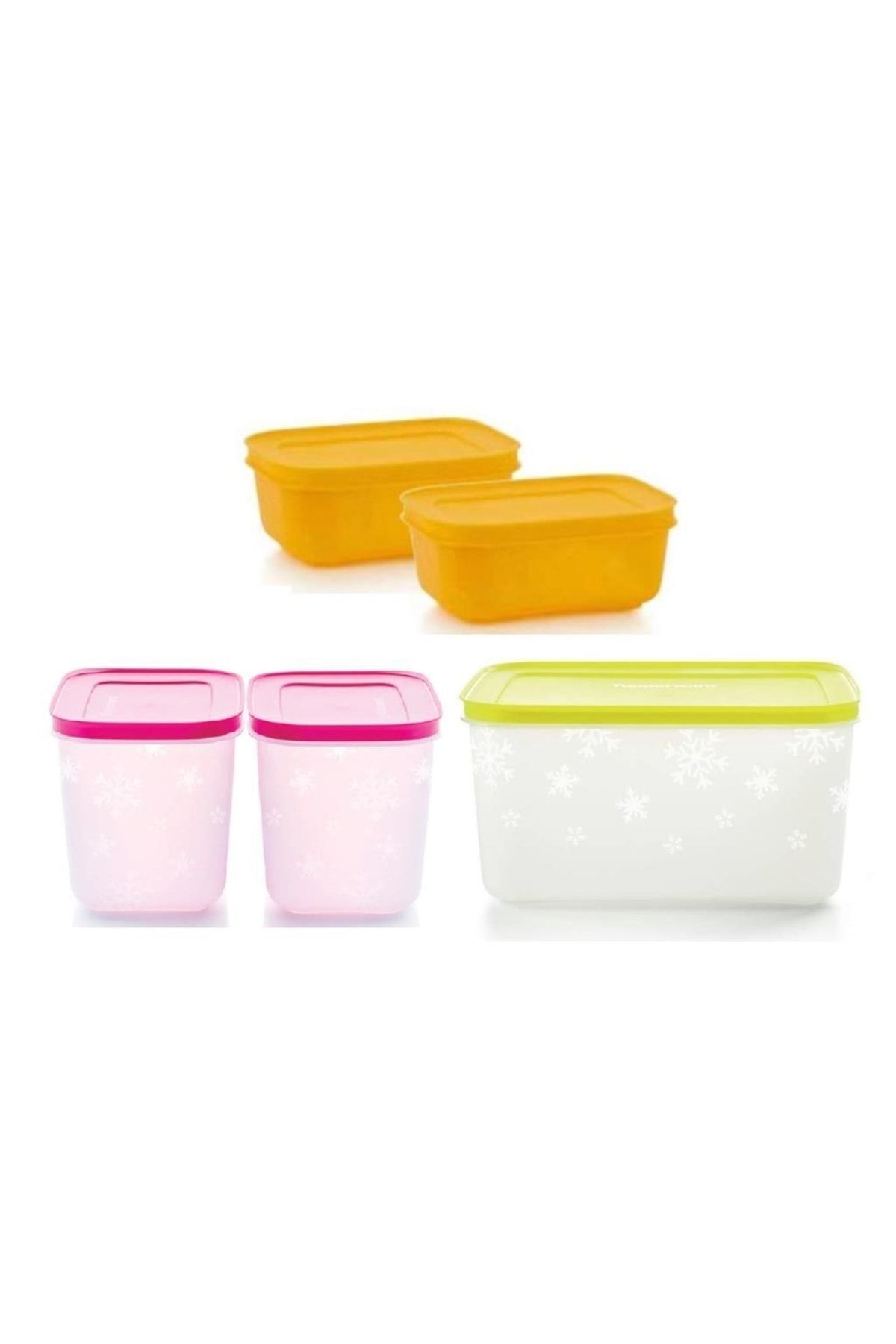 Tupperware-Alaska Container 5-Piece Freezer Storage Container 2.5 Lt-1.1 Lt-450 Ml 1
