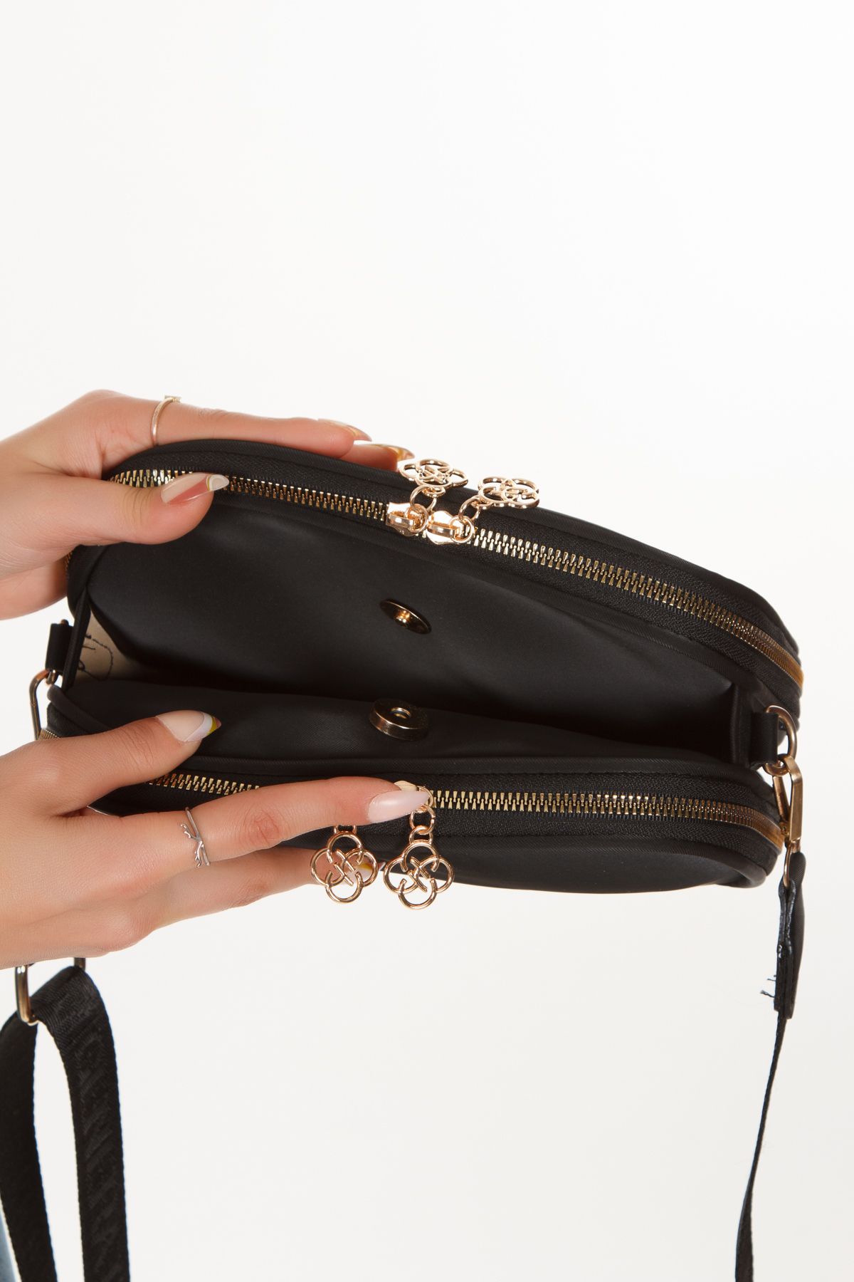 Adelina Bags-Women's Three-Compartment Crossbody Shoulder Bag 5
