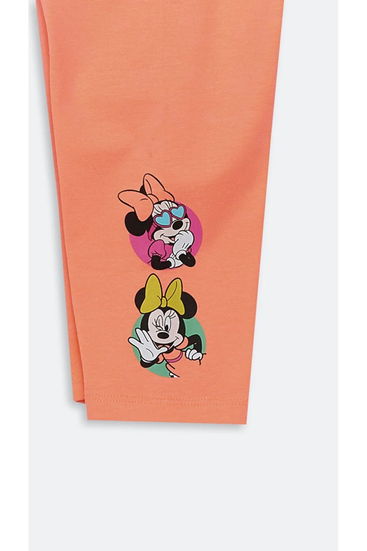 بلوز و جوراب شلواری دختر بچه یقه آستین کوتاه LCW LCW یقه کوتاه مینی موس LC Waikiki