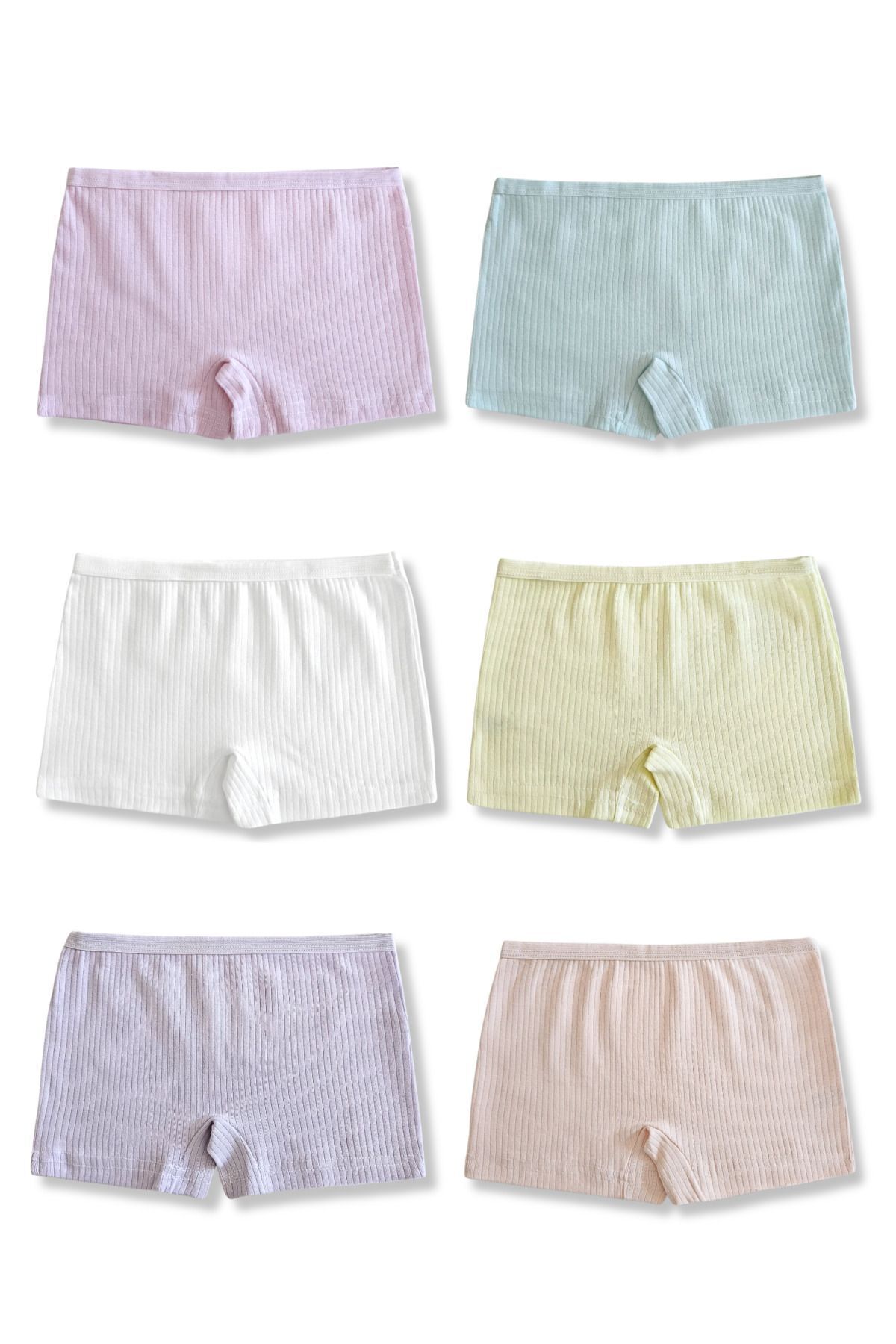 Perakids Kız Çocuk Boxer Külot İç Çamaşır 6lı Set