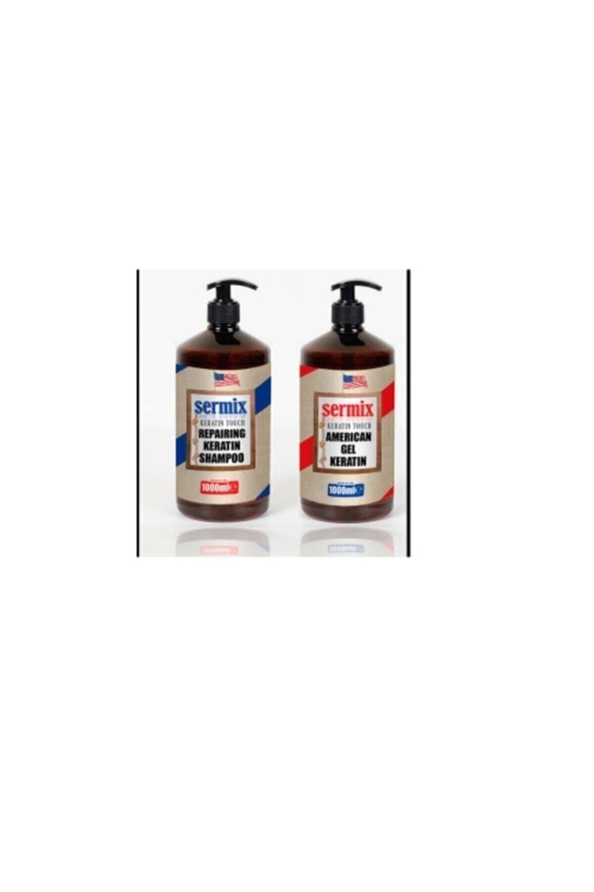 SERMİX Italyan Jel Keratin Set 1000ml 1000ml Kalıcı Düzleştirici Ve Yanmış Yıpranmış Saçlar Için Onarıcı — Made In İtaly