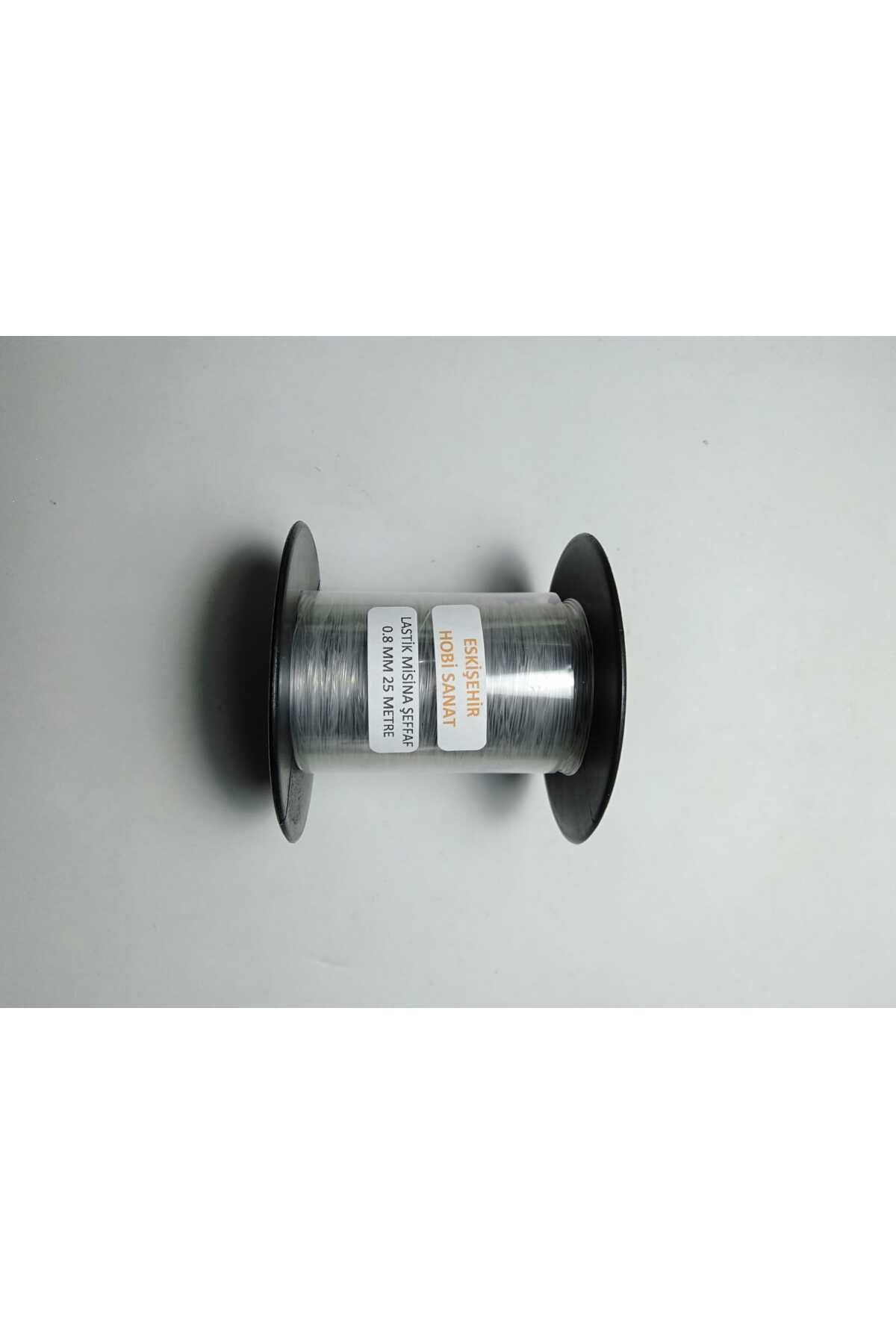 0.8 Mm Şeffaf Lastik Misina 25 Metre Esnek Lastikli Bileklik Tesbih Ipi Misinası