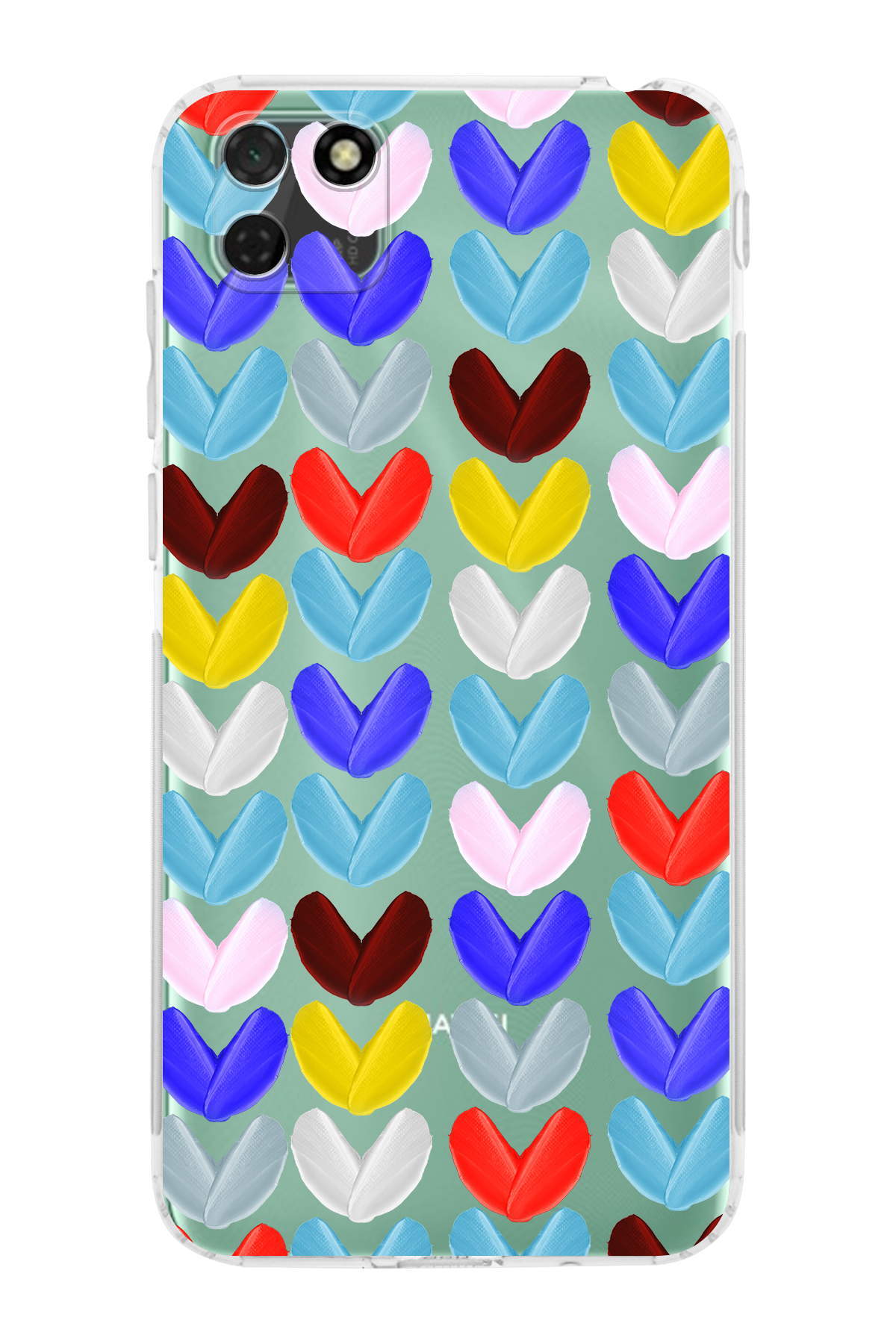 Huawei Y5P ile Uyumlu Water Color 1  Kamera Korumalı Şeffaf  Kılıf