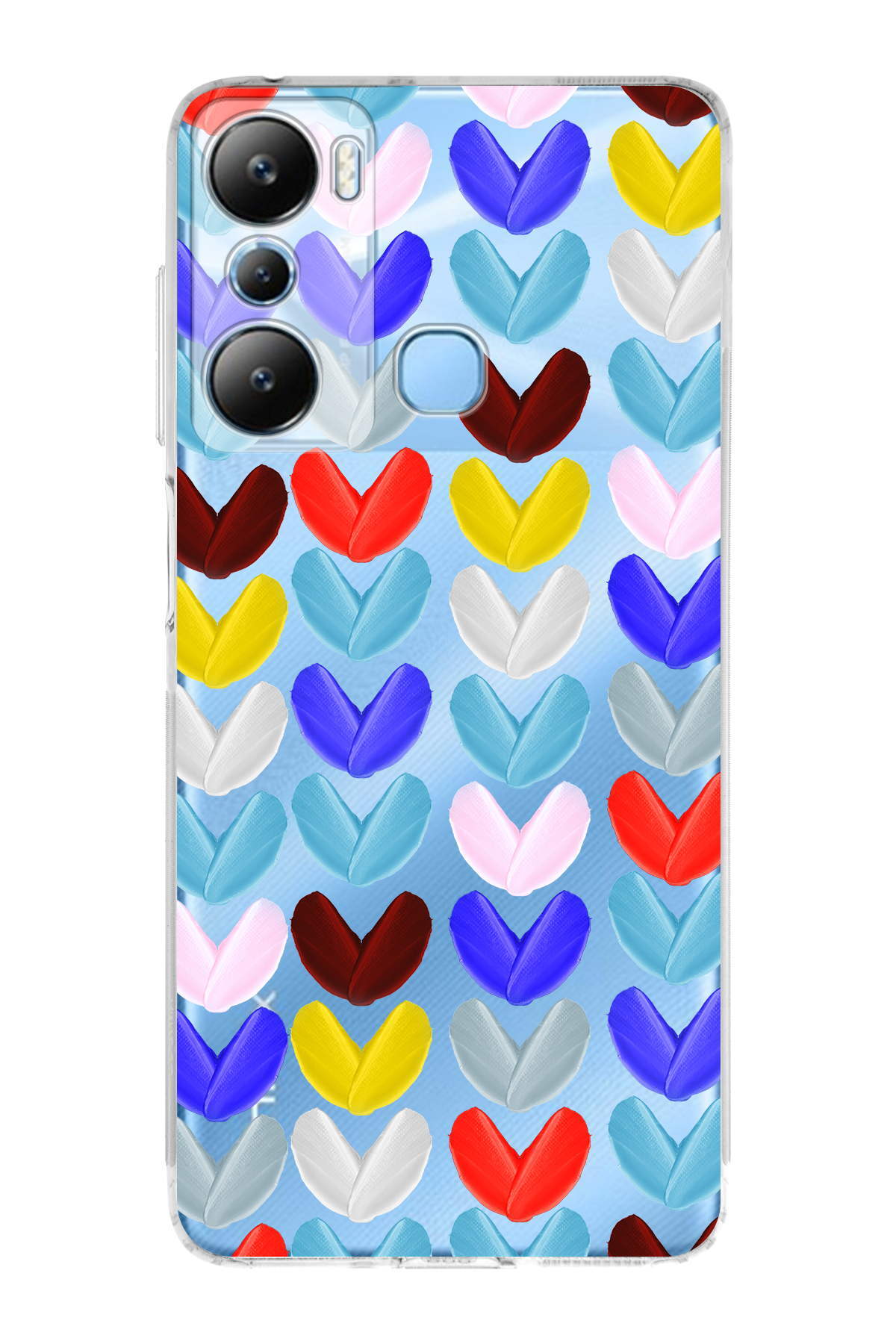 İnfinix Hot 20i ile Uyumlu Water Color 1  Kamera Korumalı Şeffaf  Kılıf