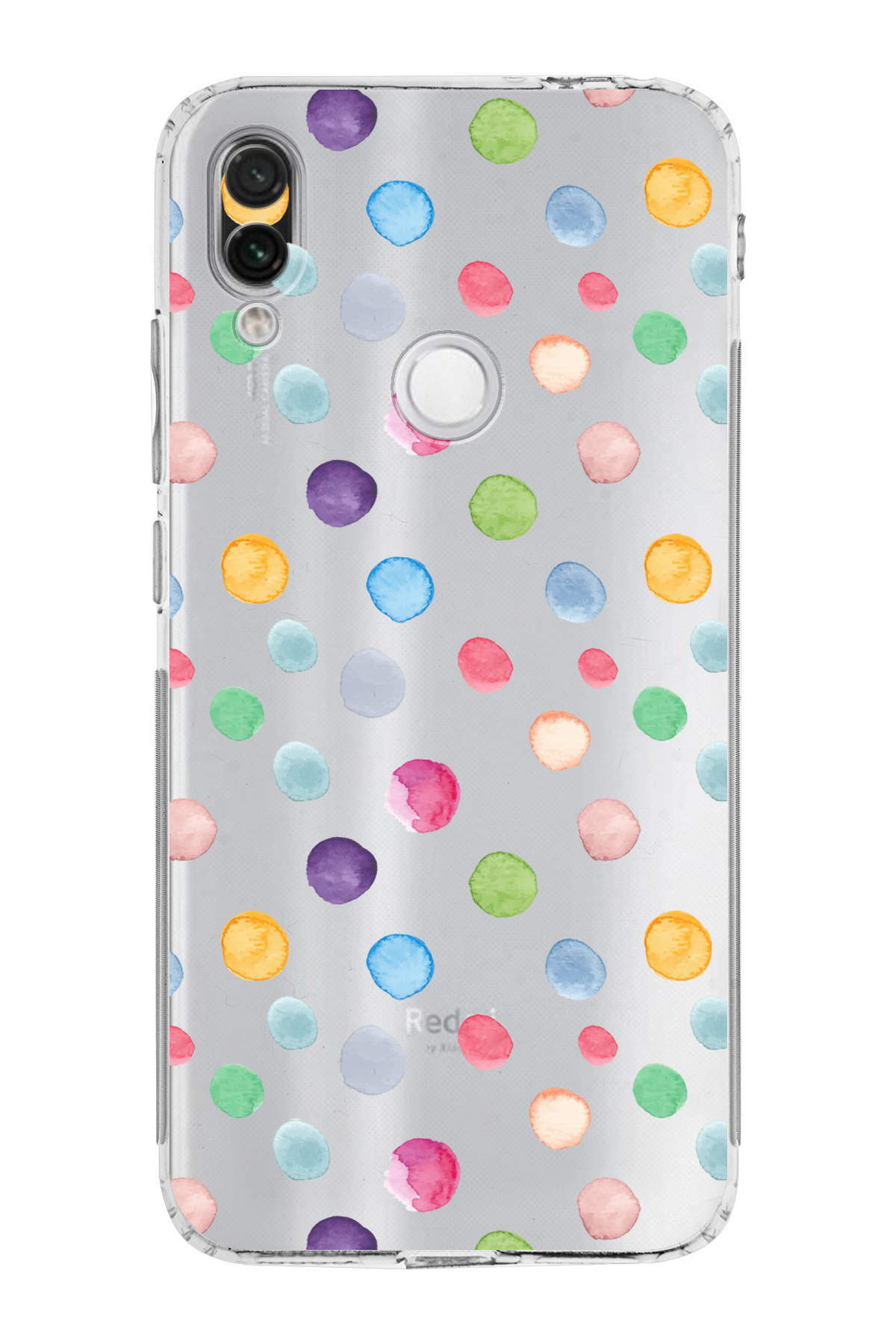 Xiaomi Redmi Note 7 Pro ile Uyumlu Water Color 6  Kamera Korumalı Şeffaf  Kılıf