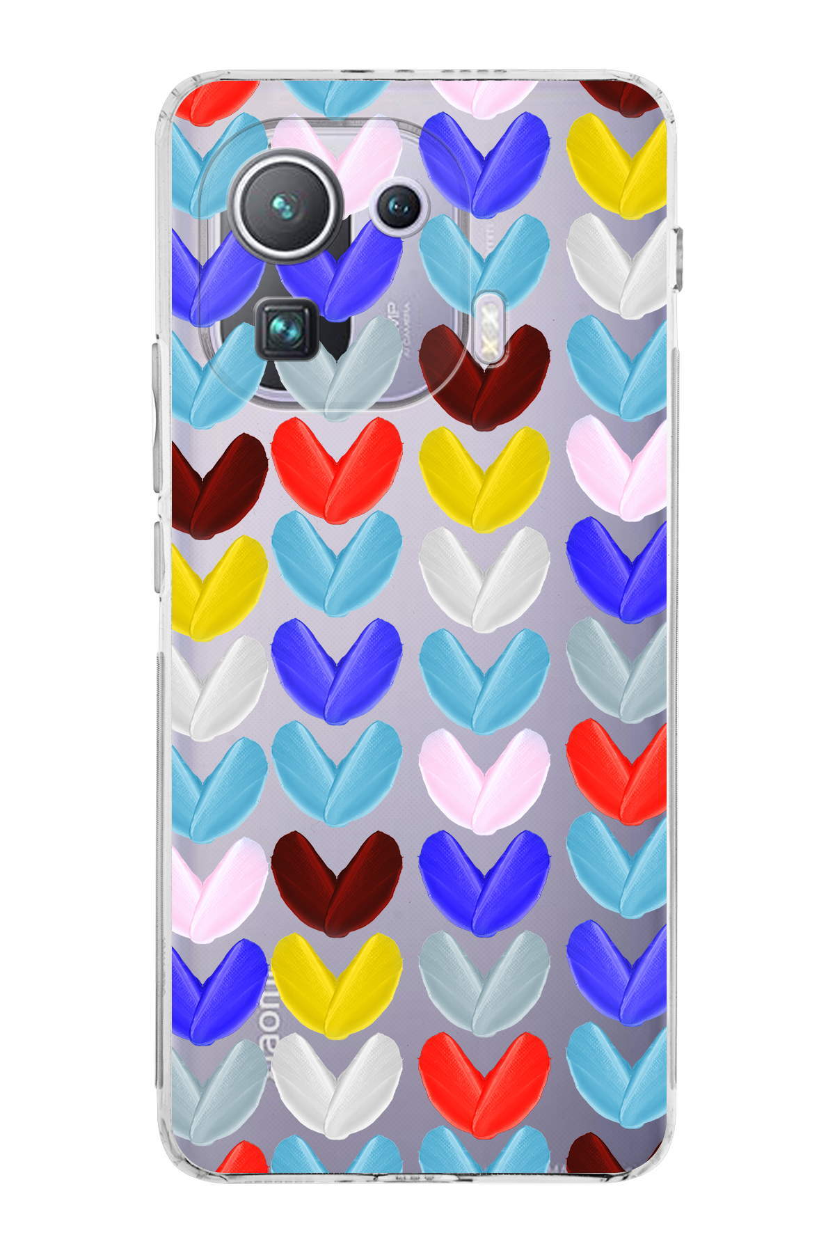 Xiaomi Mi 11 Pro ile Uyumlu Water Color 1  Kamera Korumalı Şeffaf  Kılıf