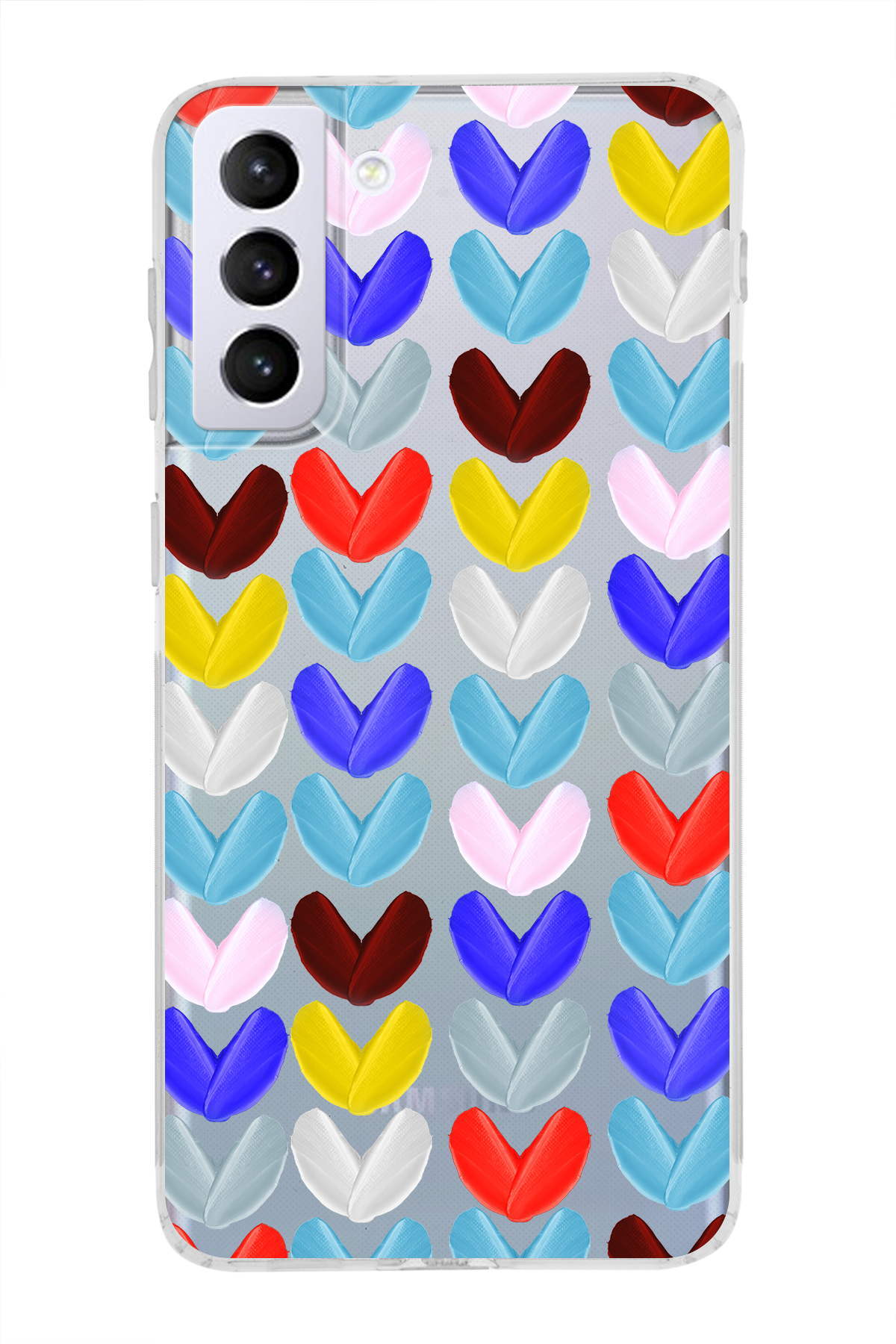 Samsung Galaxy S21 Plus ile Uyumlu Water Color 1  Kamera Korumalı Şeffaf  Kılıf