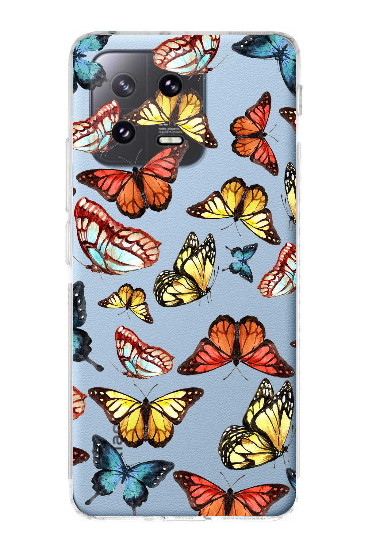 Xiaomi Mi 13 ile Uyumlu Water Color 2  Kamera Korumalı Şeffaf  Kılıf