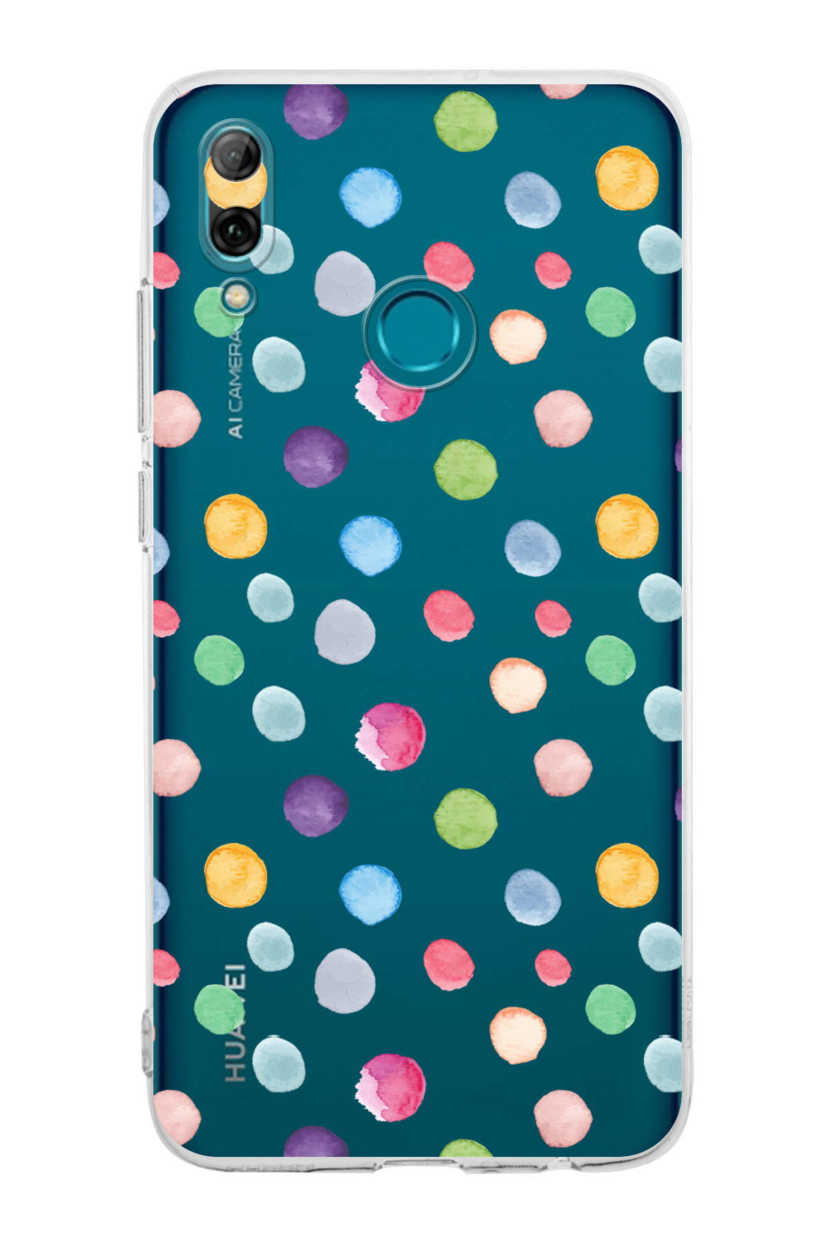 Huawei P Smart 2019 ile Uyumlu Water Color 6  Kamera Korumalı Şeffaf  Kılıf