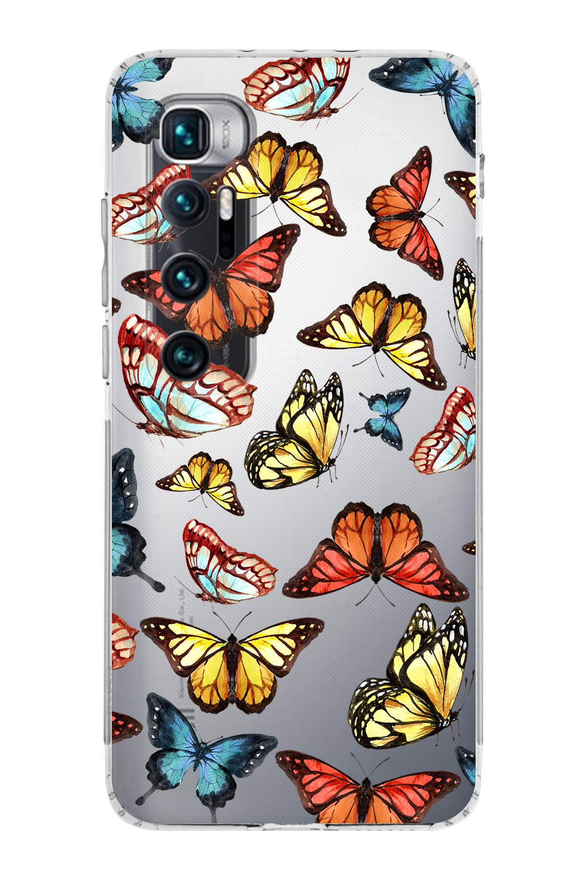 Xiaomi Mi 10 Pro ile Uyumlu Water Color 2  Kamera Korumalı Şeffaf  Kılıf
