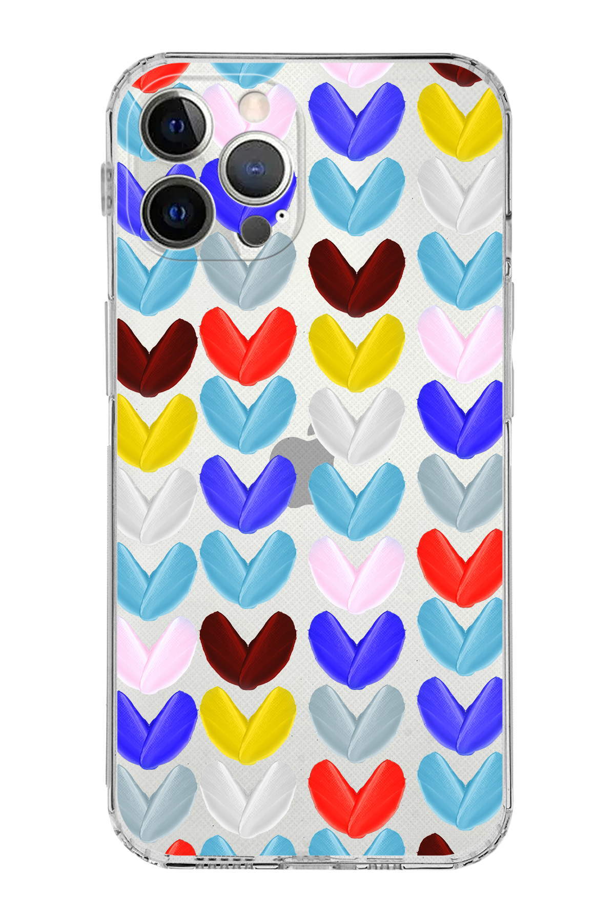 iPhone 12 Pro Max ile Uyumlu Water Color 1  Kamera Korumalı Şeffaf  Kılıf