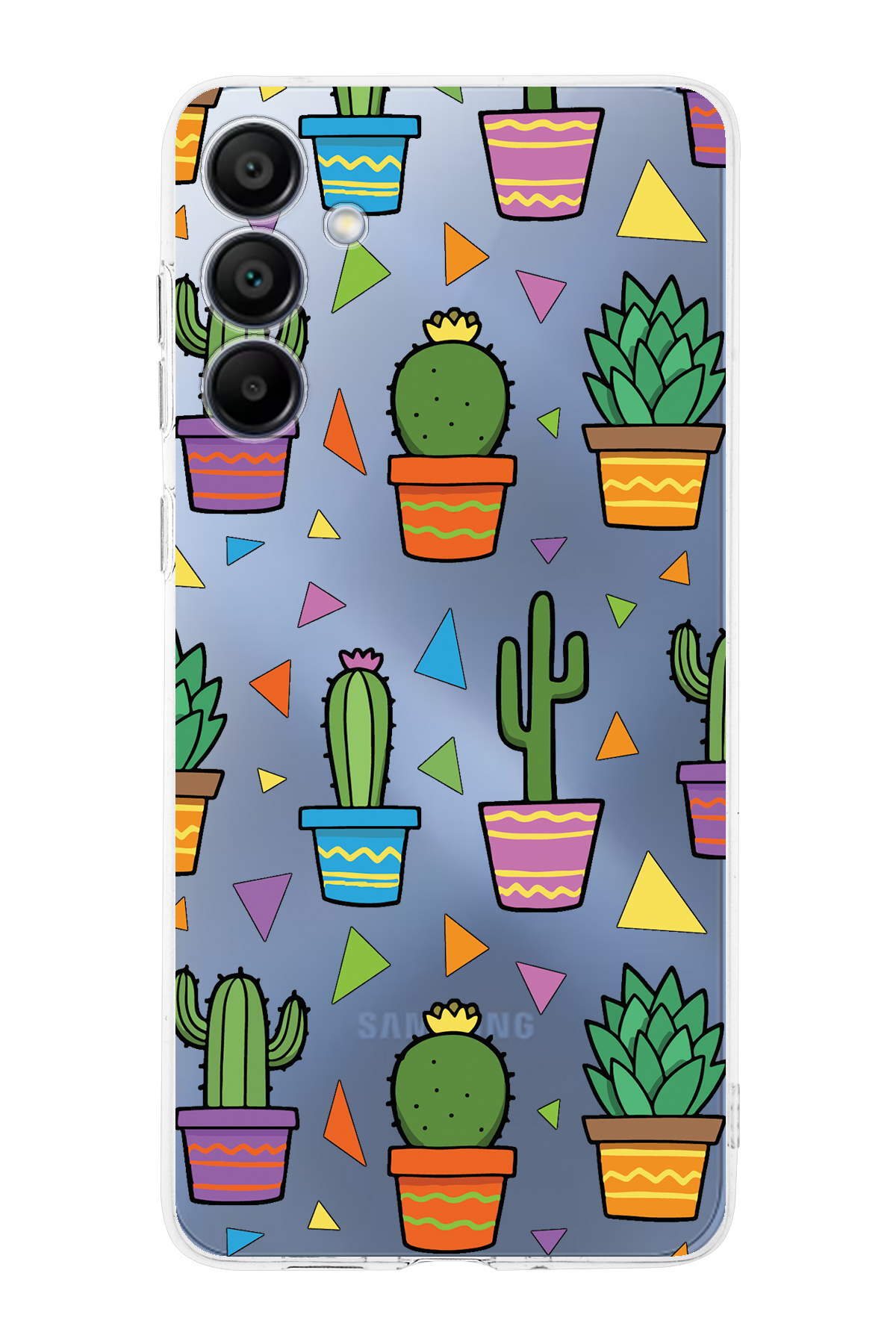 Samsung Galaxy A15 ile Uyumlu Water Color 4  Kamera Korumalı Şeffaf  Kılıf