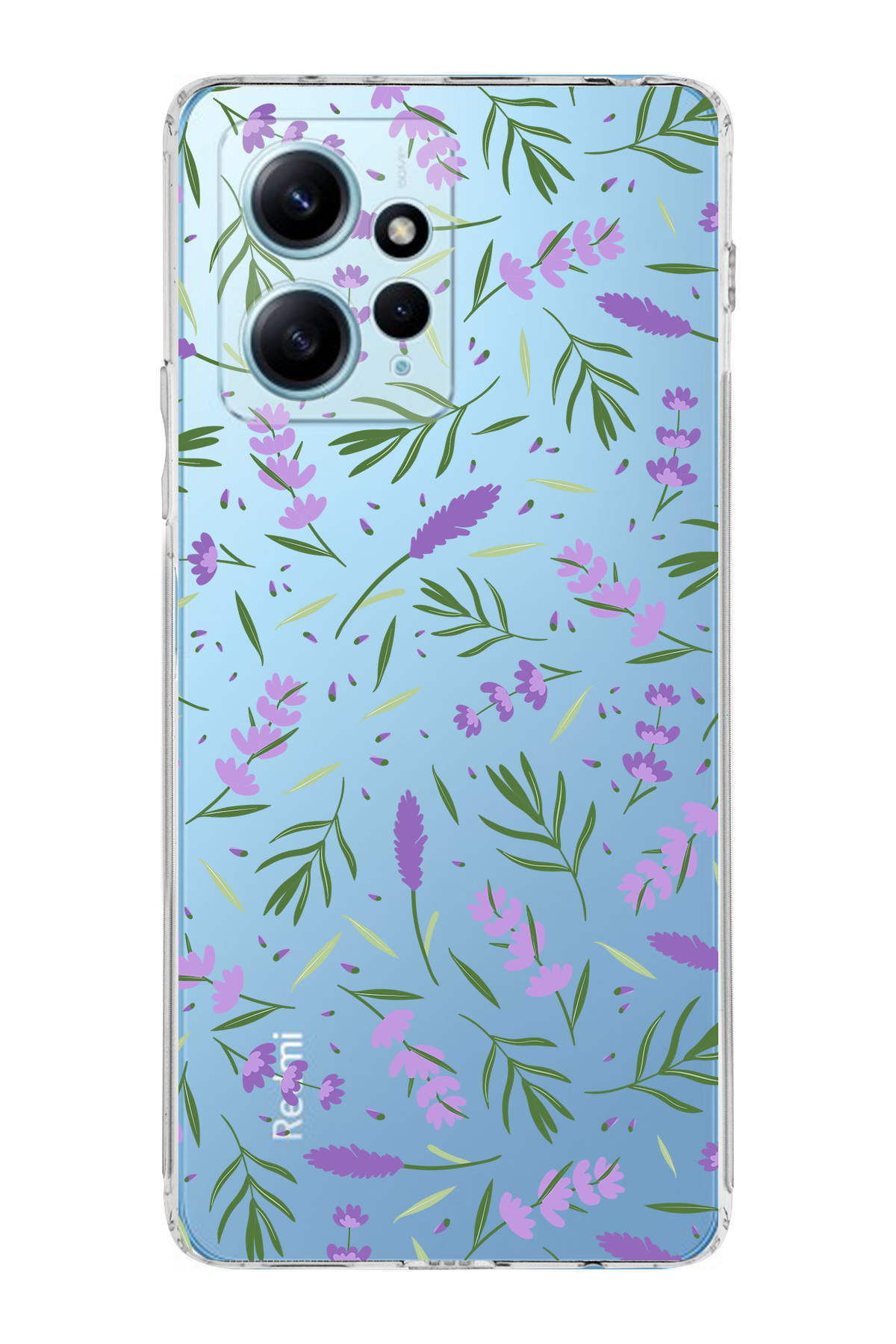 Xiaomi Redmi Note 12 4G ile Uyumlu Water Color 3  Kamera Korumalı Şeffaf  Kılıf