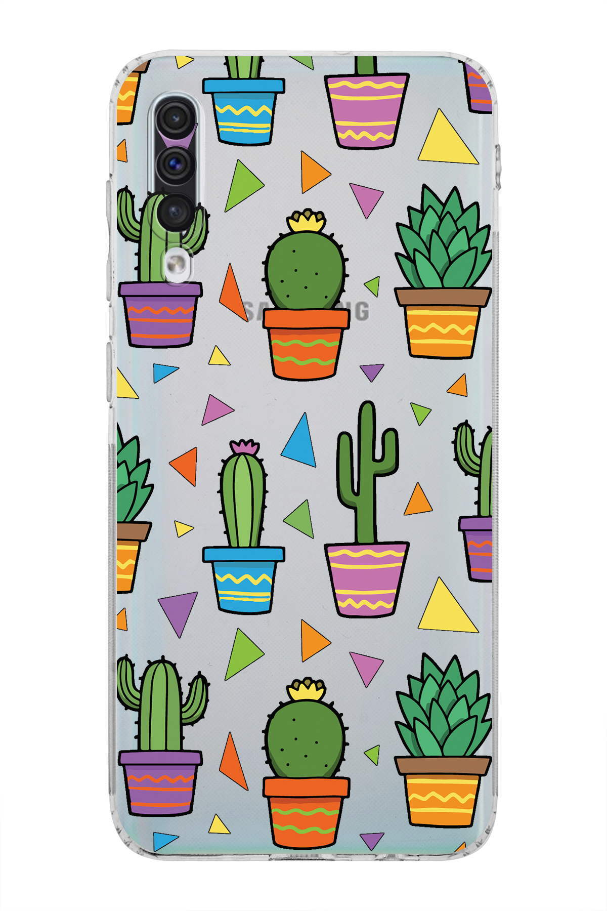 Samsung Galaxy A50s ile Uyumlu Water Color 4  Kamera Korumalı Şeffaf  Kılıf