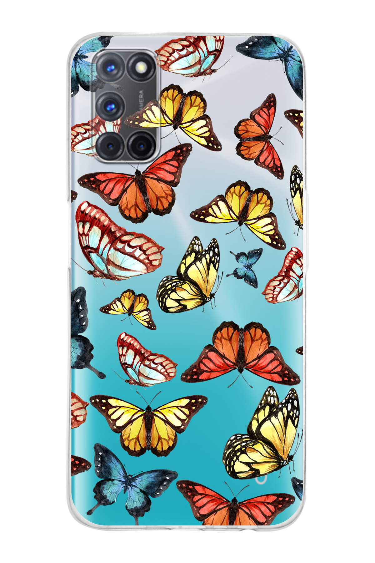 Oppo A72 ile Uyumlu Water Color 2  Kamera Korumalı Şeffaf  Kılıf
