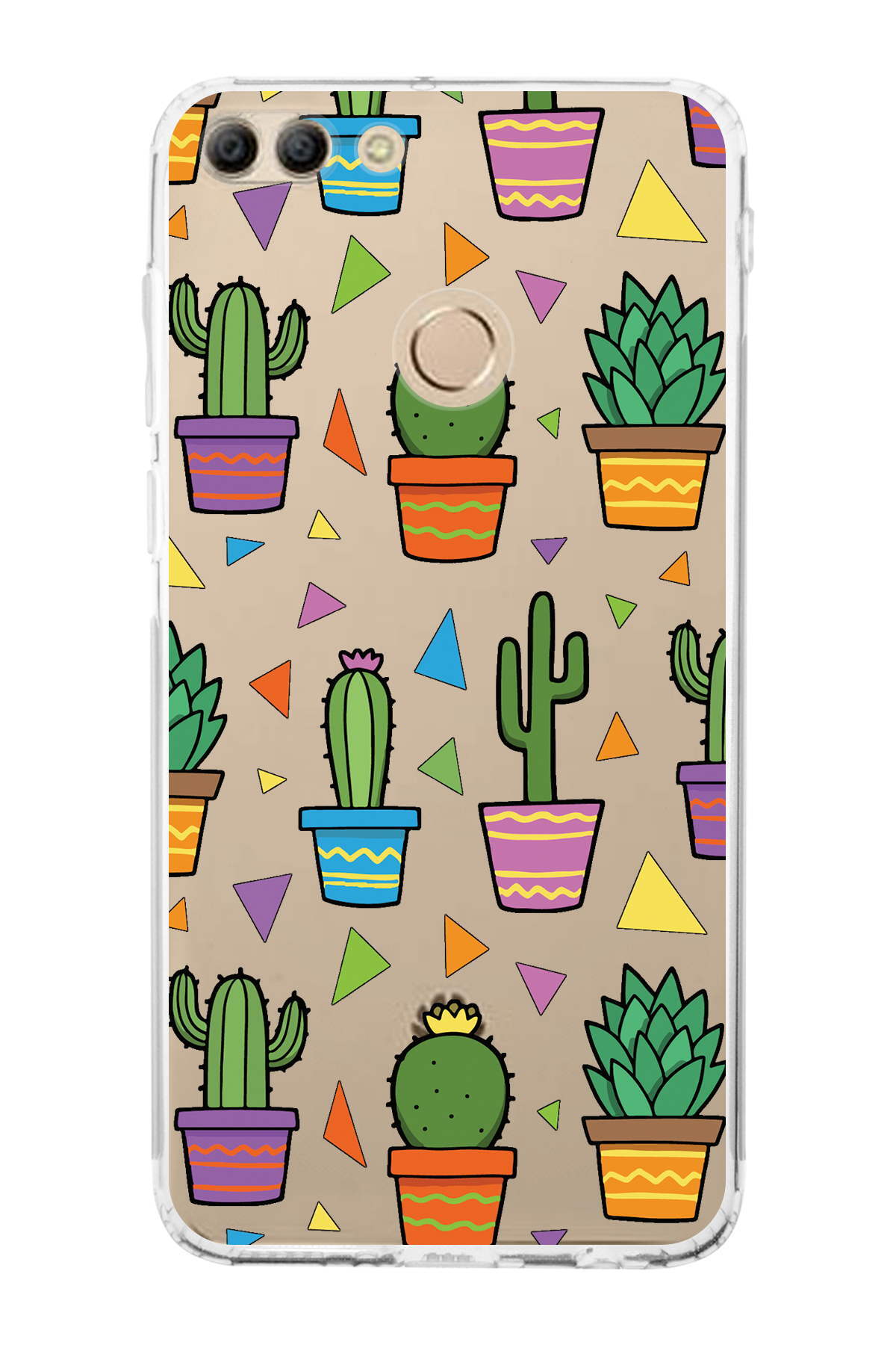 Huawei Y9 2018 ile Uyumlu Water Color 4  Kamera Korumalı Şeffaf  Kılıf