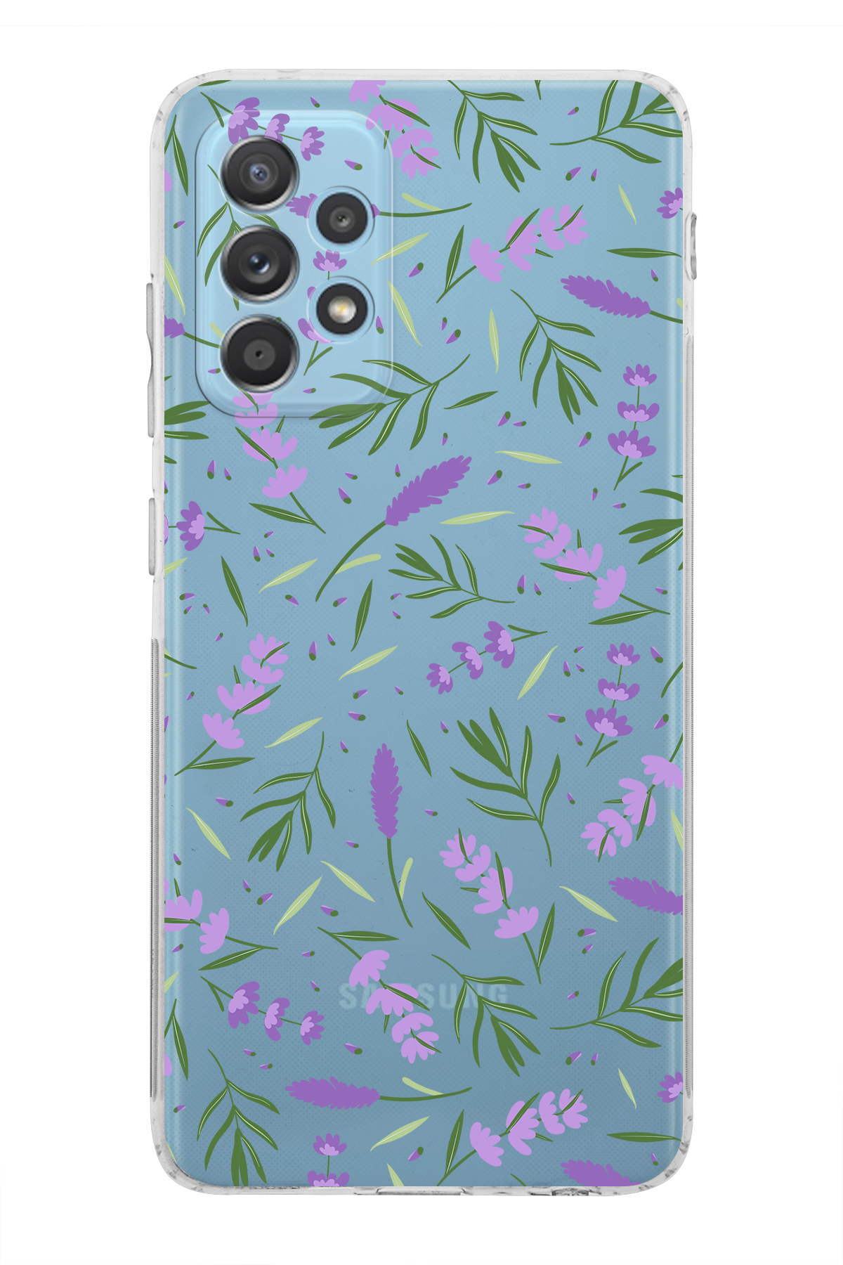 Samsung A52S 5G ile Uyumlu Water Color 3  Kamera Korumalı Şeffaf  Kılıf