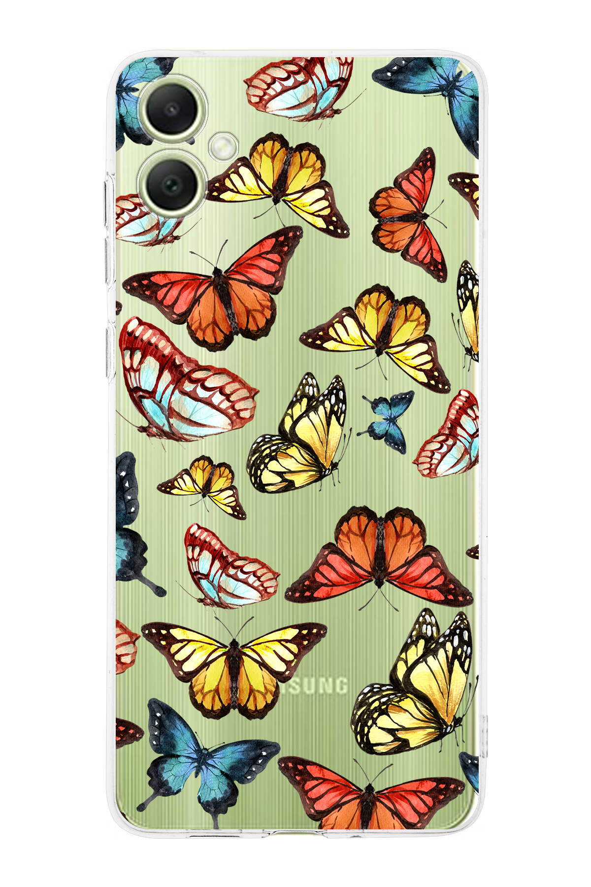 Samsung Galaxy A05 ile Uyumlu Water Color 2 Kamera Korumalı Şeffaf Kılıf