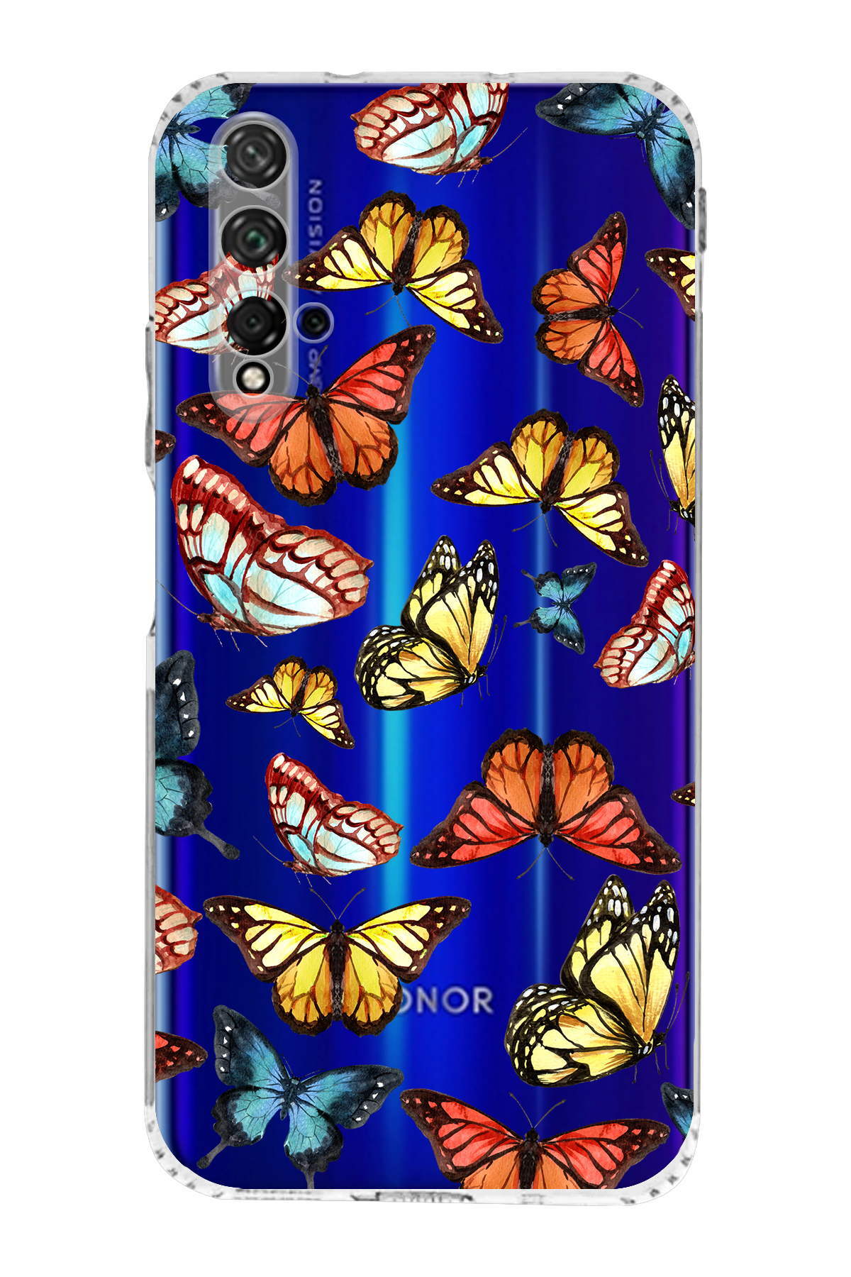 Honor 20 ile Uyumlu Water Color 2  Kamera Korumalı Şeffaf  Kılıf