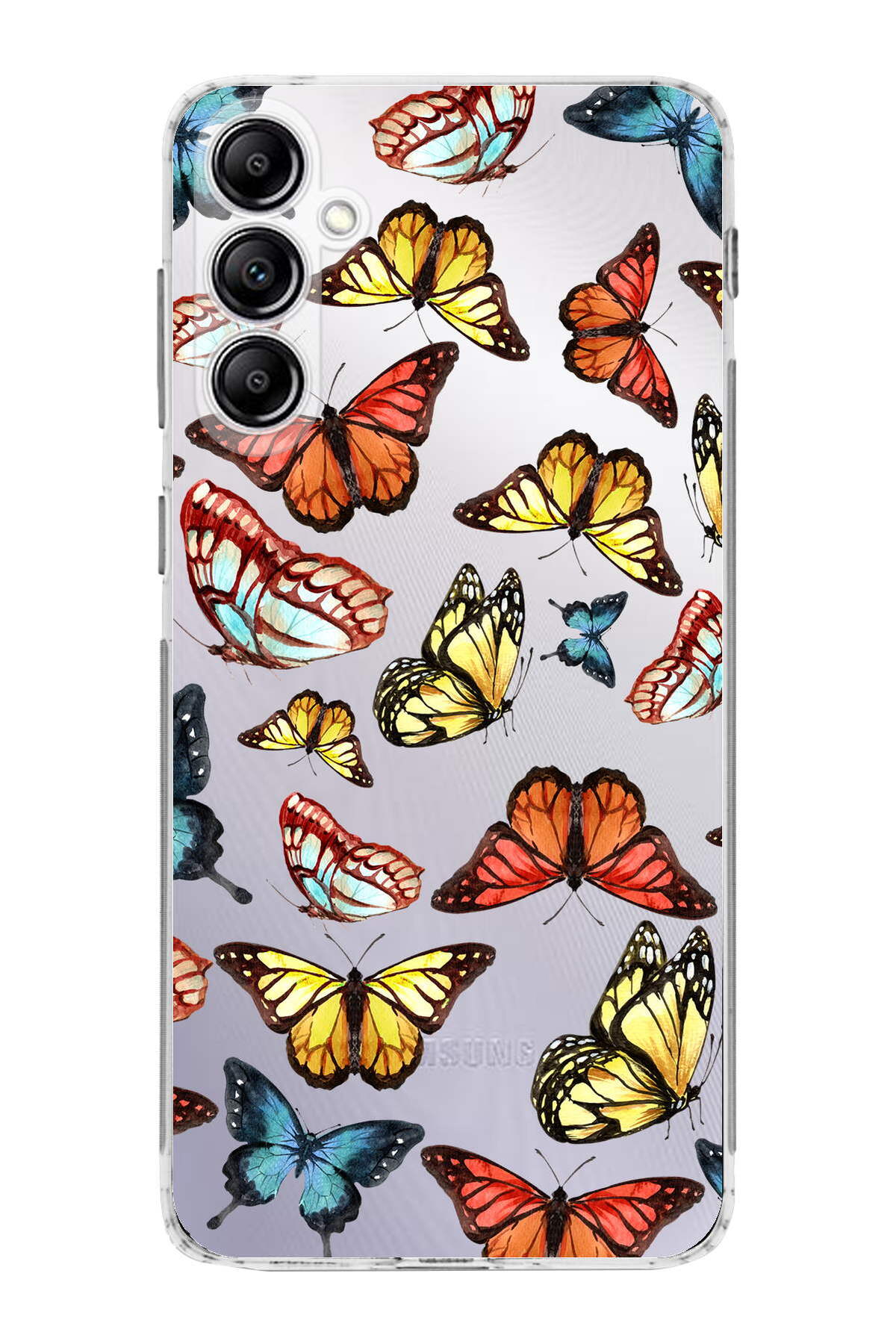 Samsung Galaxy A24 ile Uyumlu Water Color 2  Kamera Korumalı Şeffaf  Kılıf