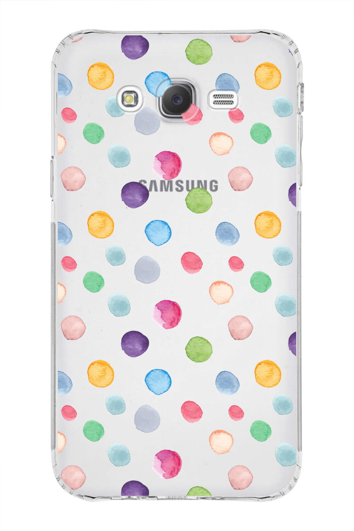 Samsung Galaxy J7 ile Uyumlu Water Color 6  Kamera Korumalı Şeffaf  Kılıf