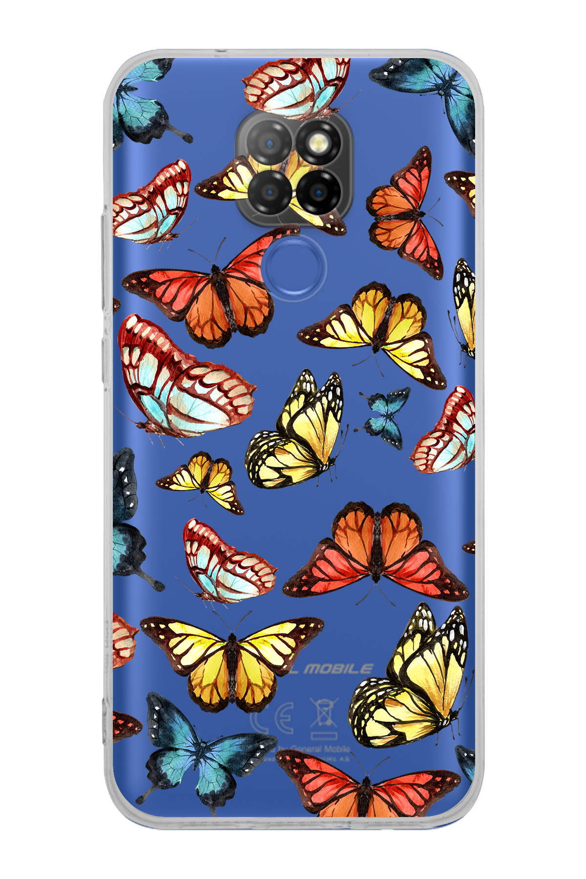 General Mobile GM 20 ile Uyumlu Water Color 2  Kamera Korumalı Şeffaf  Kılıf