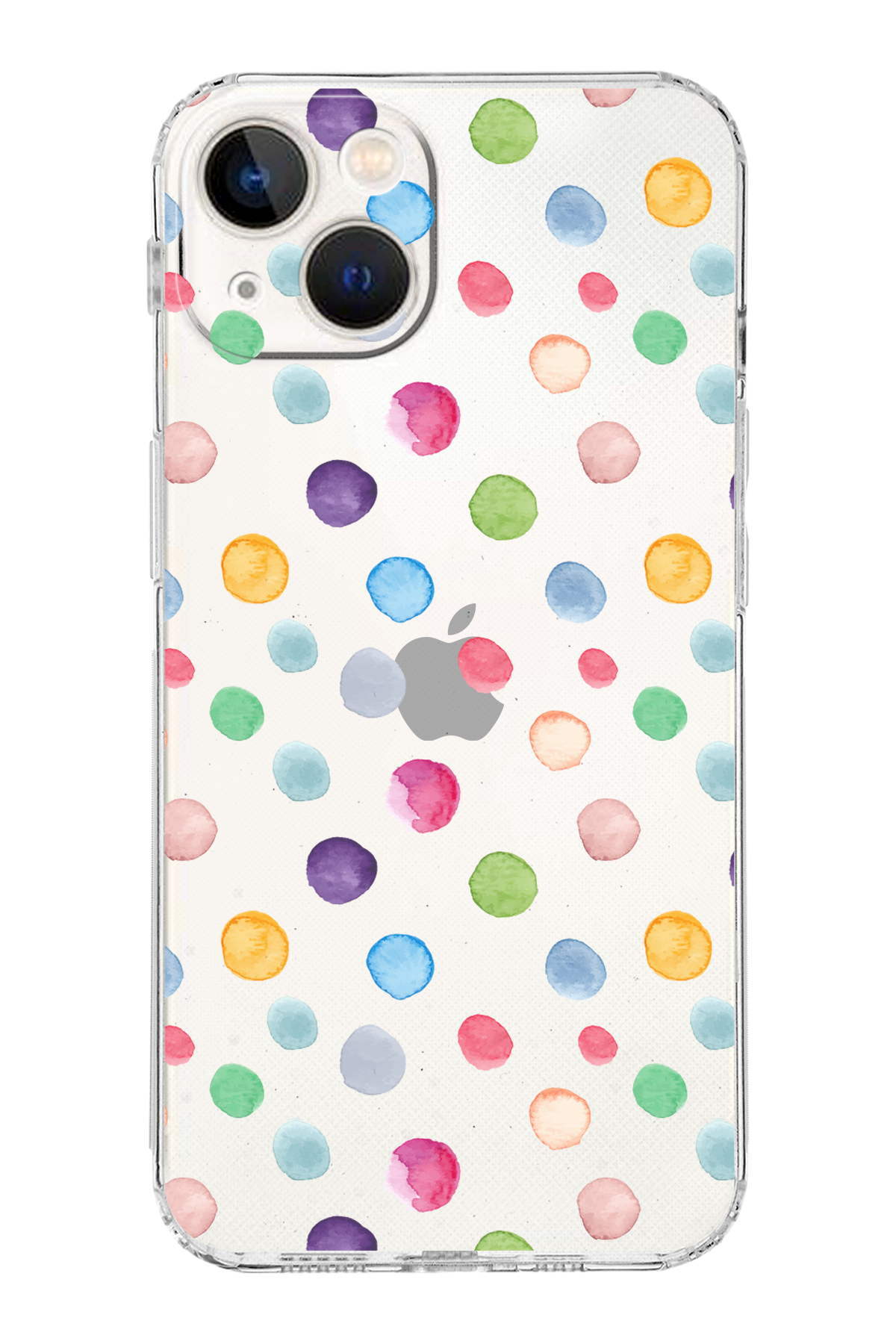 iPhone 13 Mini ile Uyumlu Water Color 6  Kamera Korumalı Şeffaf  Kılıf