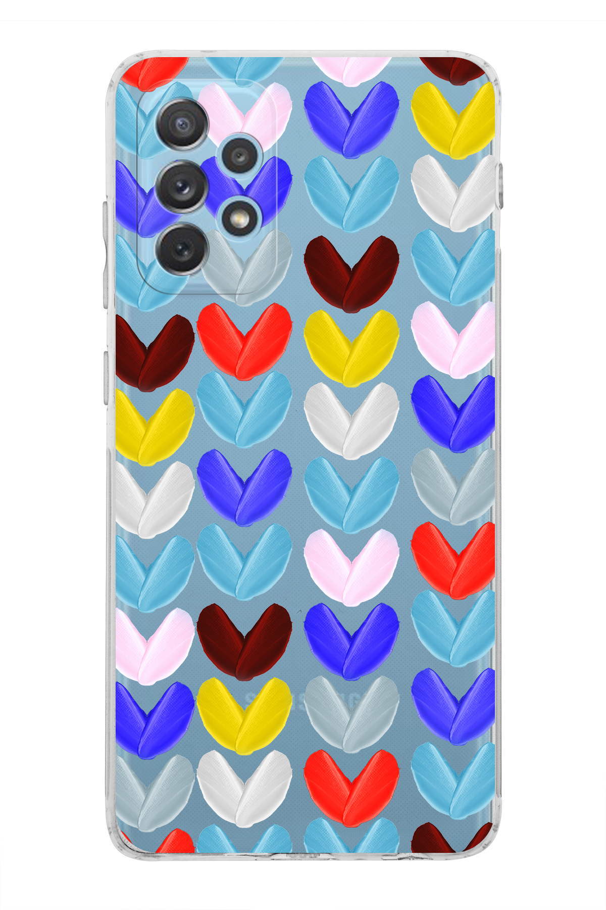 Samsung Galaxy A33 ile Uyumlu Water Color 1  Kamera Korumalı Şeffaf  Kılıf