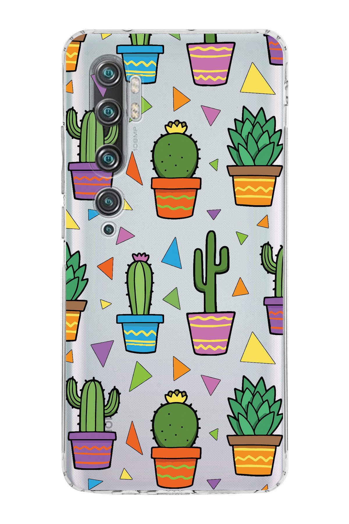 Xiaomi Mi Note 10 ile Uyumlu Water Color 4  Kamera Korumalı Şeffaf  Kılıf