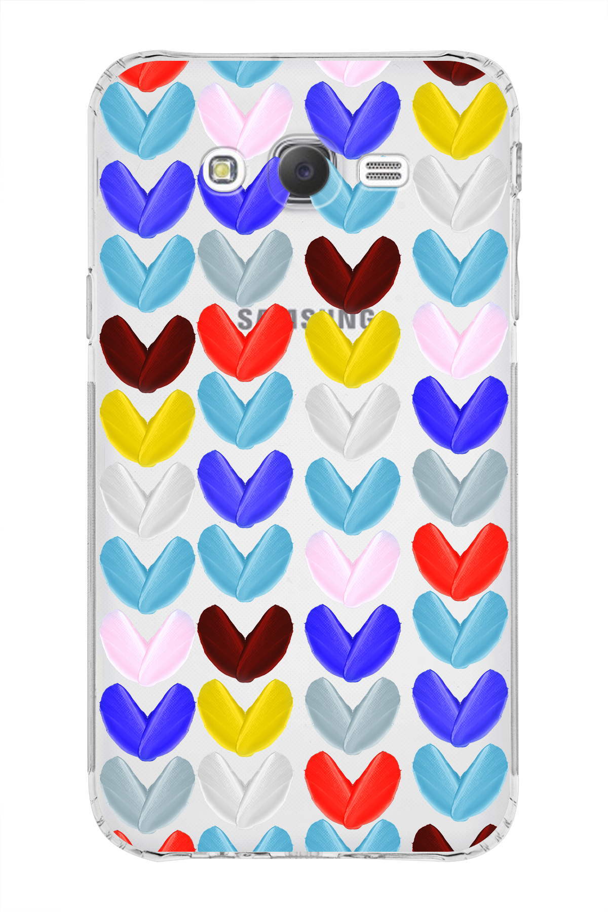 Samsung Galaxy J7 ile Uyumlu Water Color 1  Kamera Korumalı Şeffaf  Kılıf