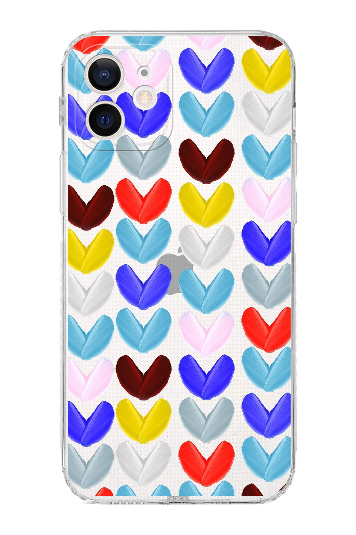 iPhone 12 Mini ile Uyumlu Water Color 1  Kamera Korumalı Şeffaf  Kılıf