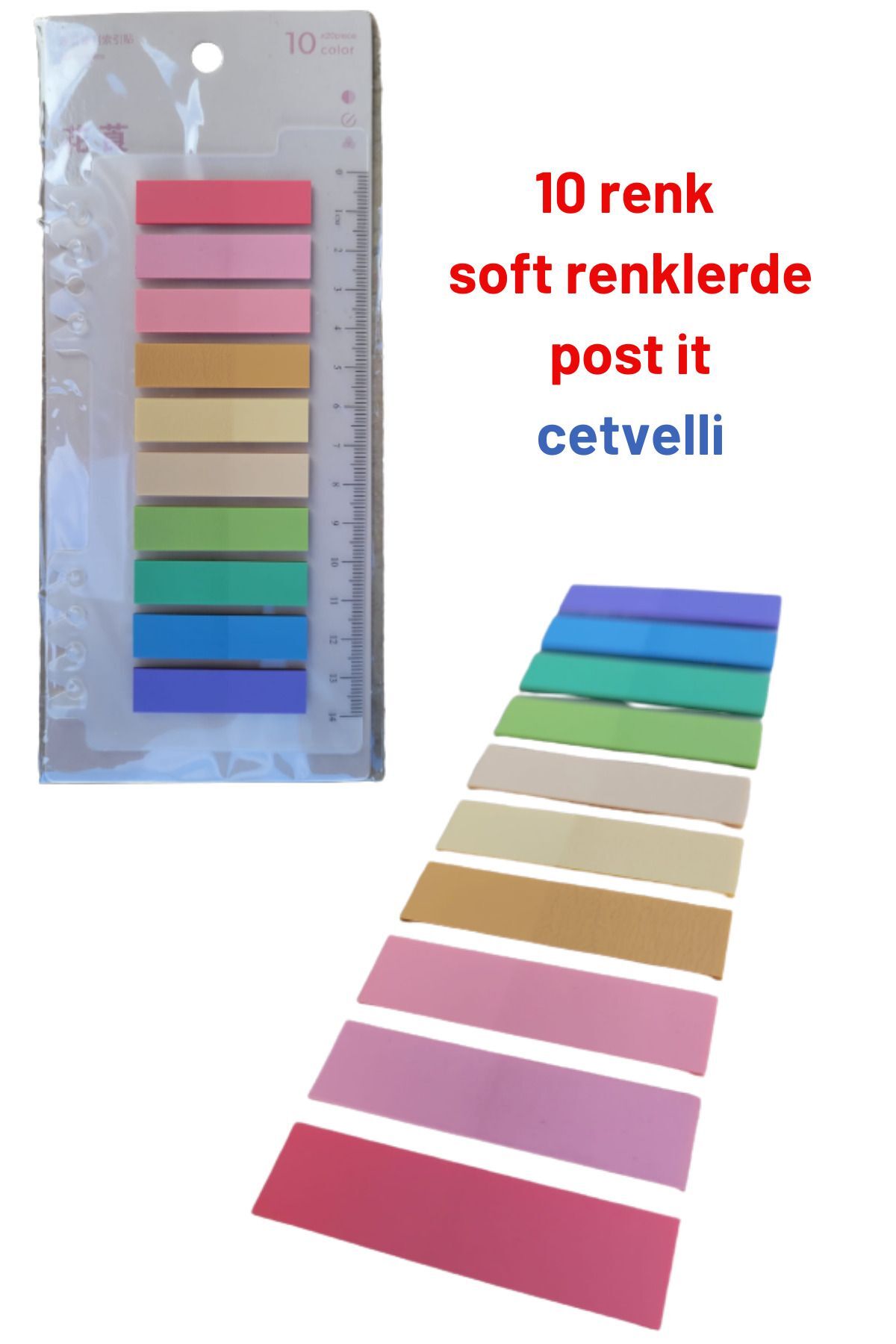 Post-it Sticky Notes Şeffaf Renkli Yapışkan Not Defteri Etiketi Yer Imleri