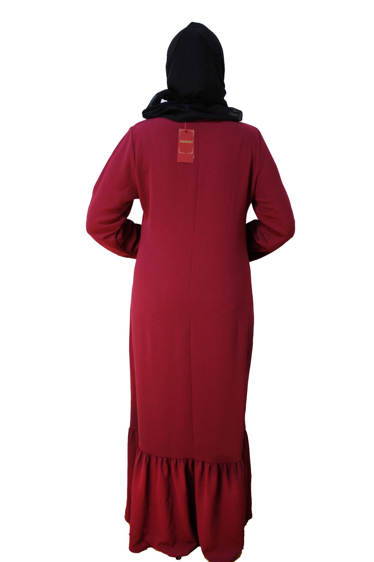 HESNA-Ruffle Long Button Full Length Dress 6
