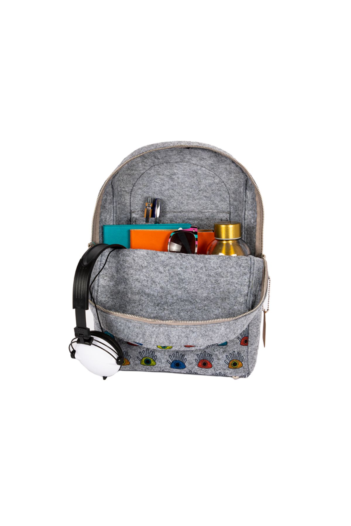 Biggdesign-My Eye on You Filzrucksack mit Reißverschluss 5