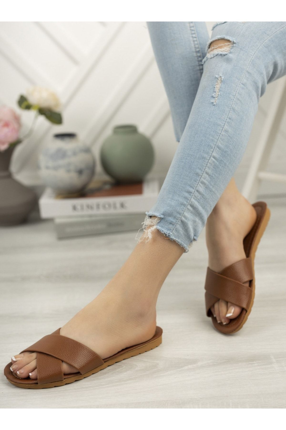 ayakkabıhavuzu-Tan Slippers - Pool Shoes 3