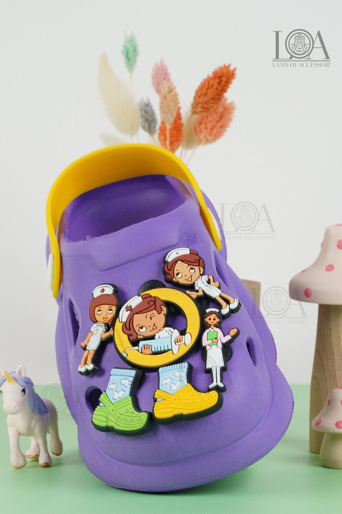 هدیه مفهومی مخلوط بیمارستان تزئینات دمپایی JIBBITZ Crocs