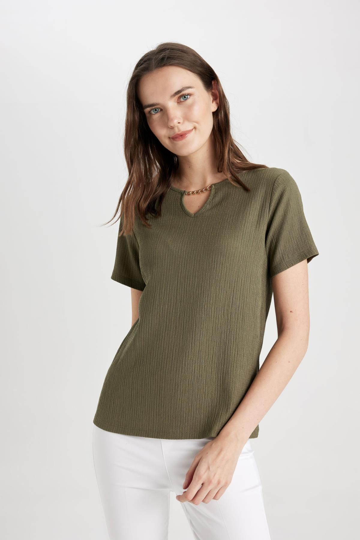 تی شرت زنانه دفاکتو | C1872AX24SP Defacto - Image 4