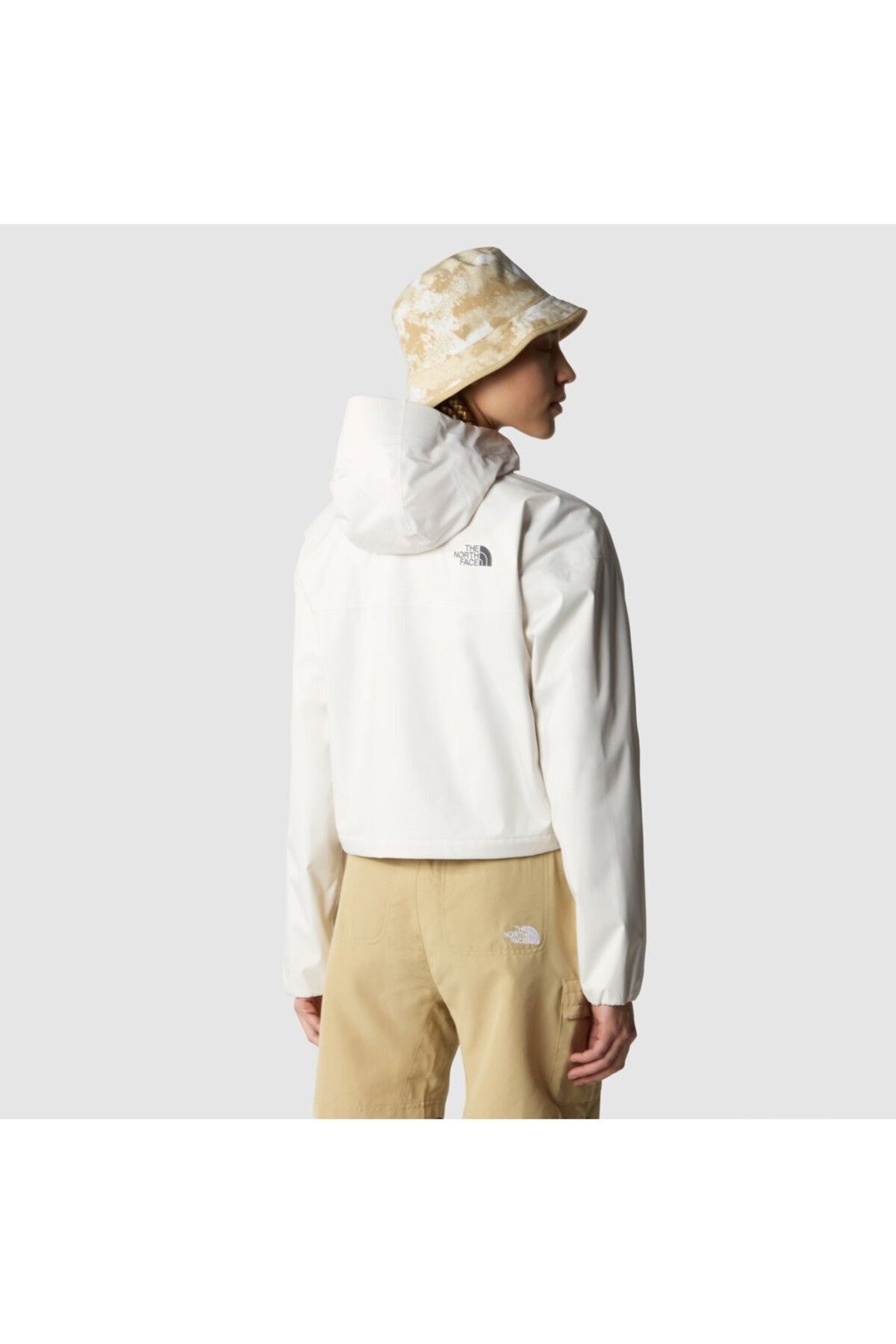 کت سفید زنانه ژاکت کلاه اورجینال The North Face
