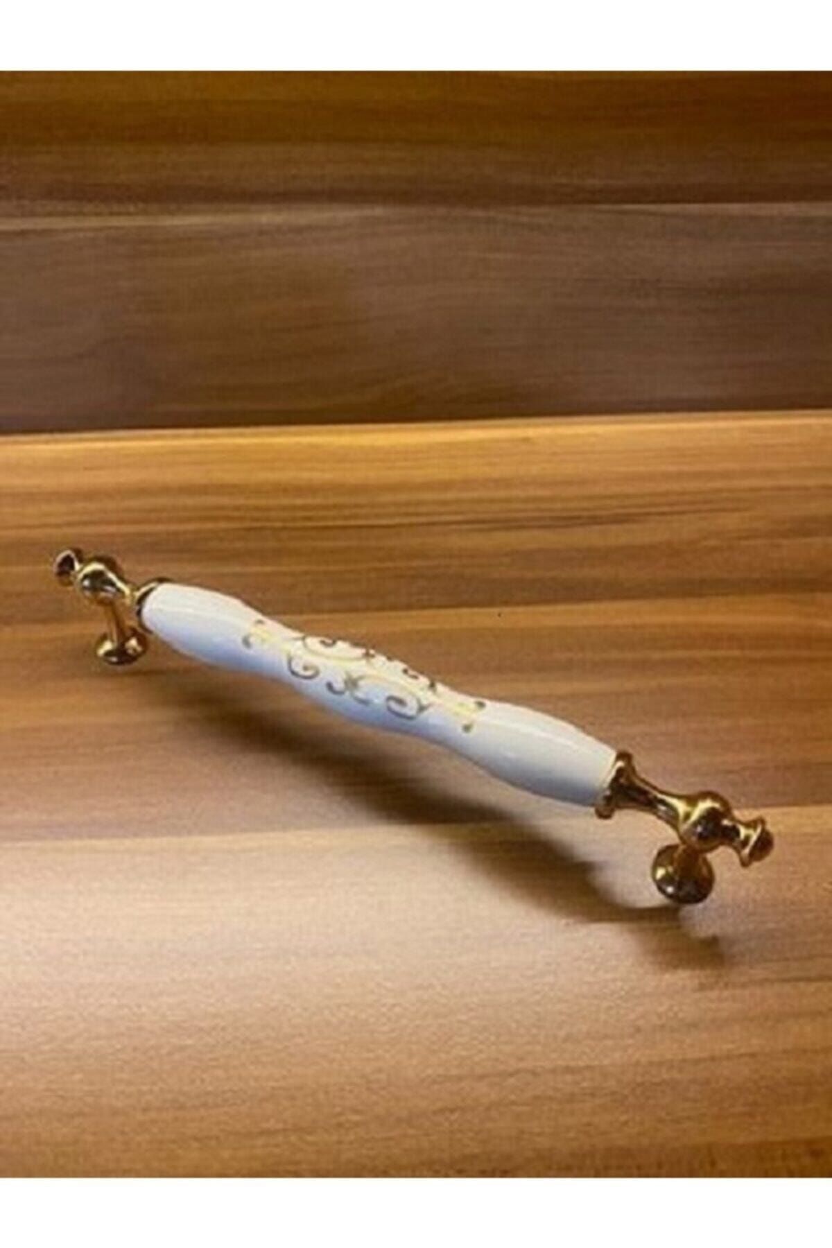 160mm Marble Gold Yellow Crown Gold Polymer Stylish Handles Furniture Handles Cream Long