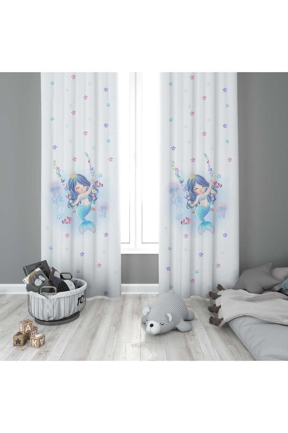 Evmila Cortina De Fundal Cu Model Pentru Camera Copiilor - 140 x 270