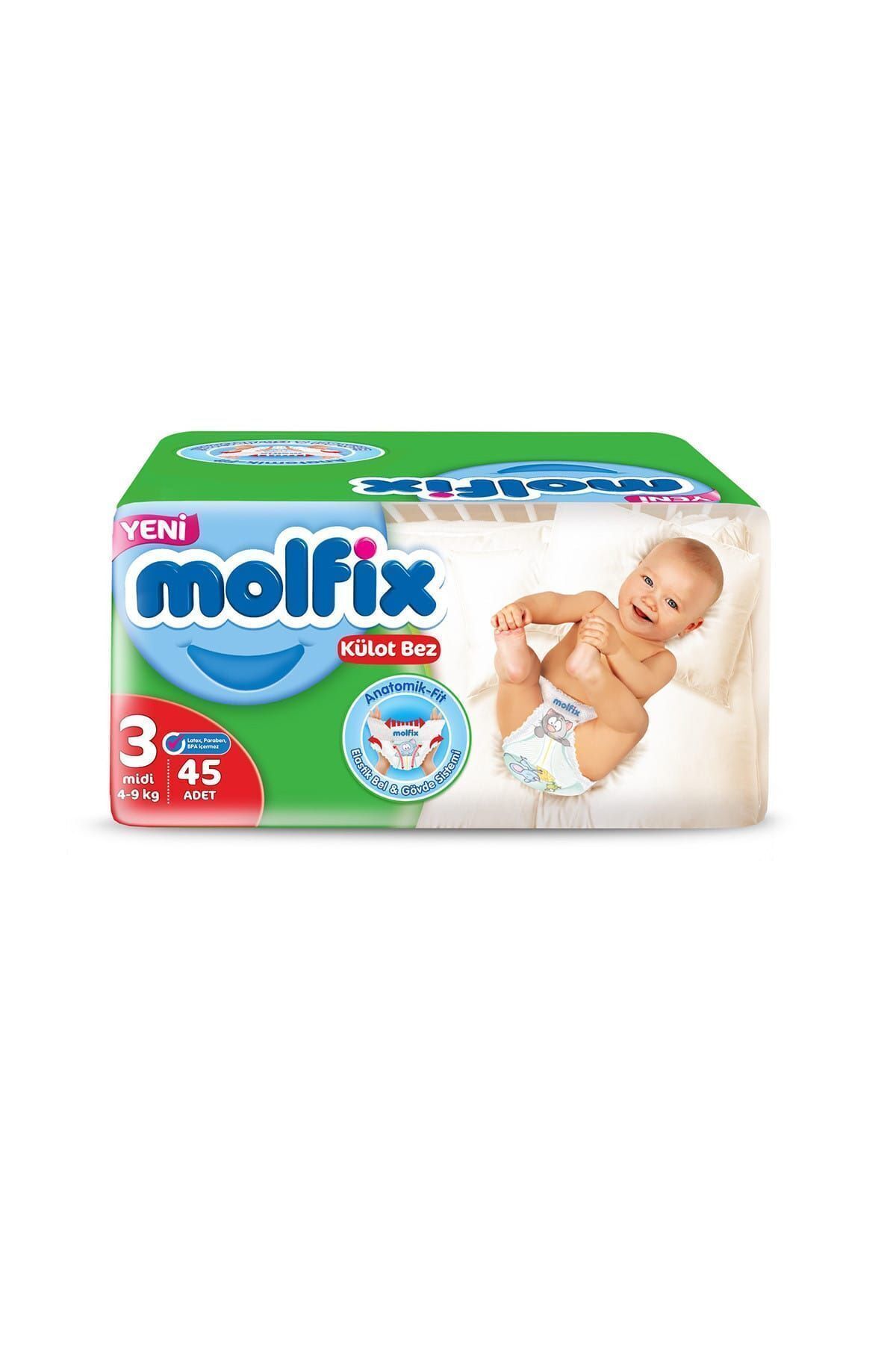 Molfix Külot Bez 3 Beden Midi Ekonomik Paket 45 Adet fotoğrafı 2 (önizleme)