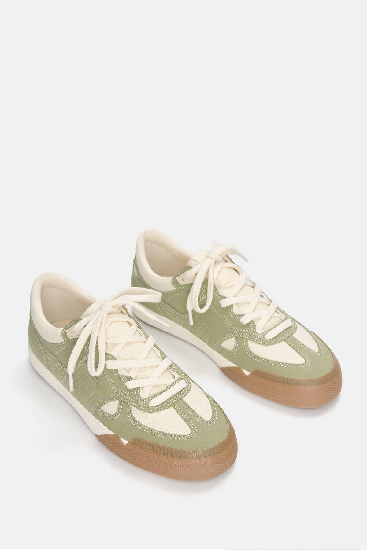 اسنیکر سبز مردانه Pull Bear کفش ورزشی بوم چند قطعه Pull & Bear